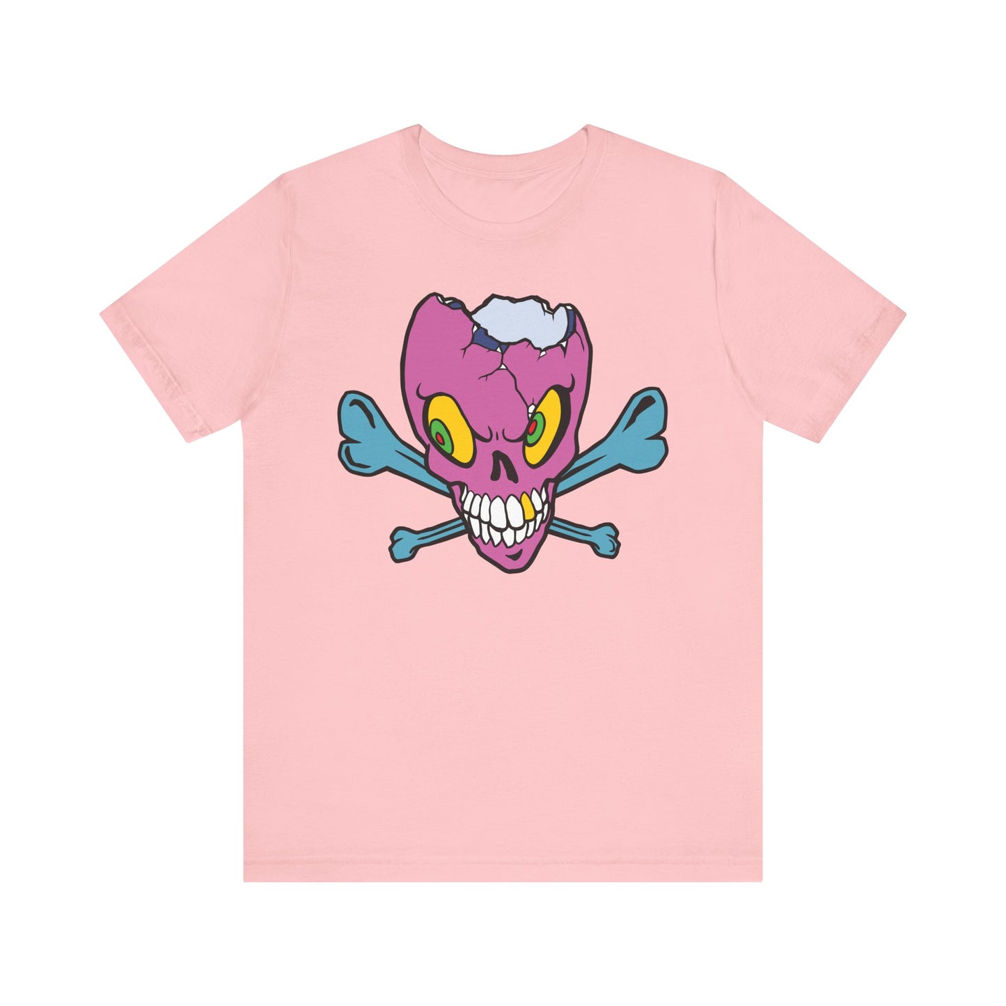 Purple Skull Graphic Design Tee, Skull Shirt, Vintage Tees, Art Design T-Shirt, Vintage Graphic Tee, Art Shirts with Skulls 5