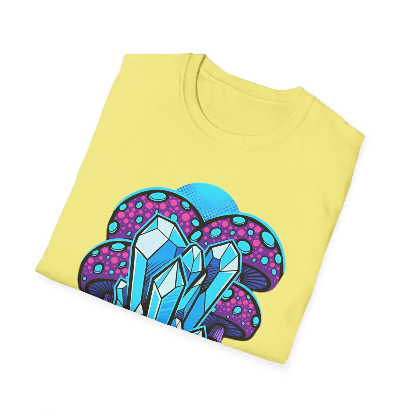 Mashroom Tee Shirt Softstyle Gildan 64000 100 Percent Ring Spun Cotton Breathable Funny Fungus