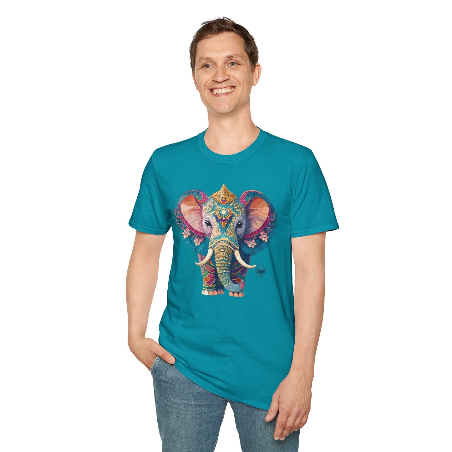 Elephant Shirt Unisex Animal Tee Softstyle 100 Percent Ring Spun Cotton Gildan 64000