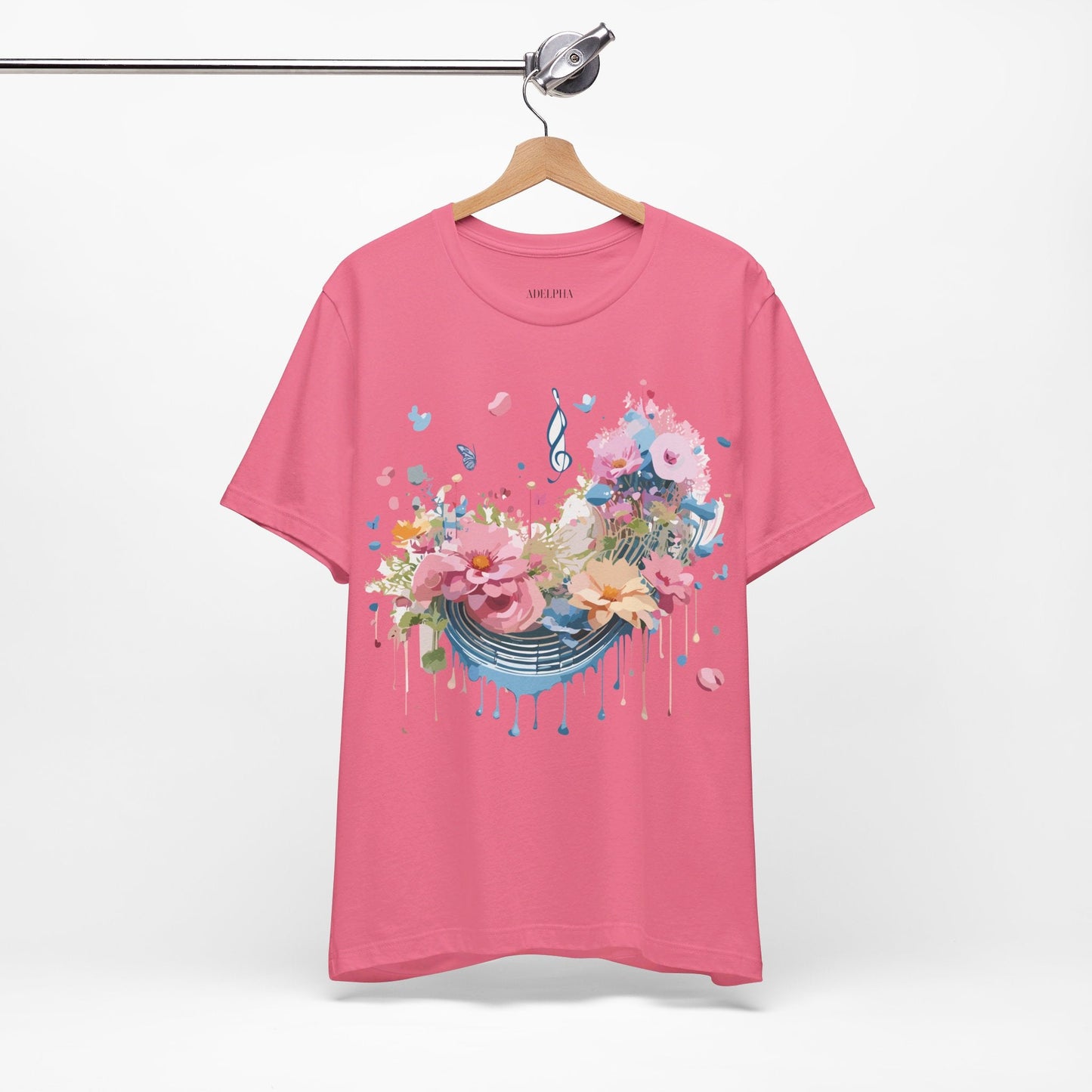 Adelpha Vintage Inspired Music Graphic Unisex T Shirt Tee For Everyday Casual Wear