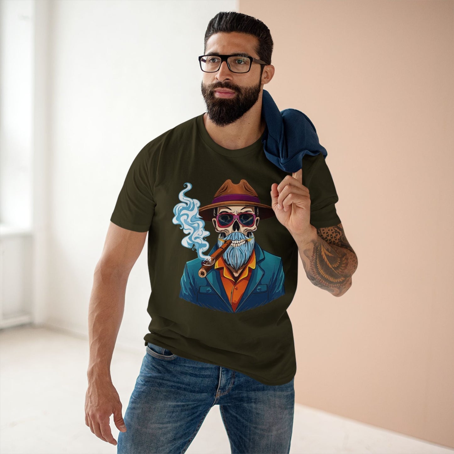 Skull Shirt Skeleton Tee Unisex Premium Cotton Art Design Original By Retro2Nova Exclusive Collection