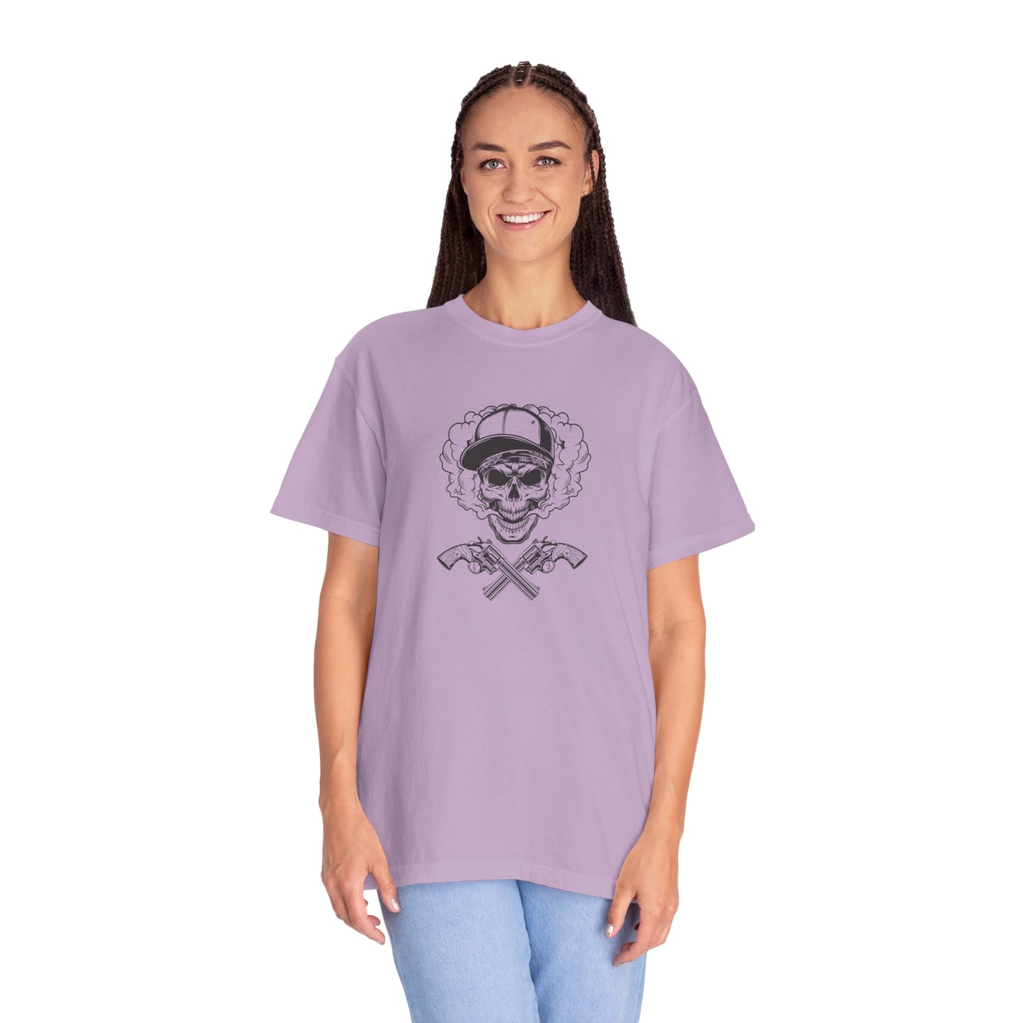 Unisex Cotton Tee Shirt with Skull