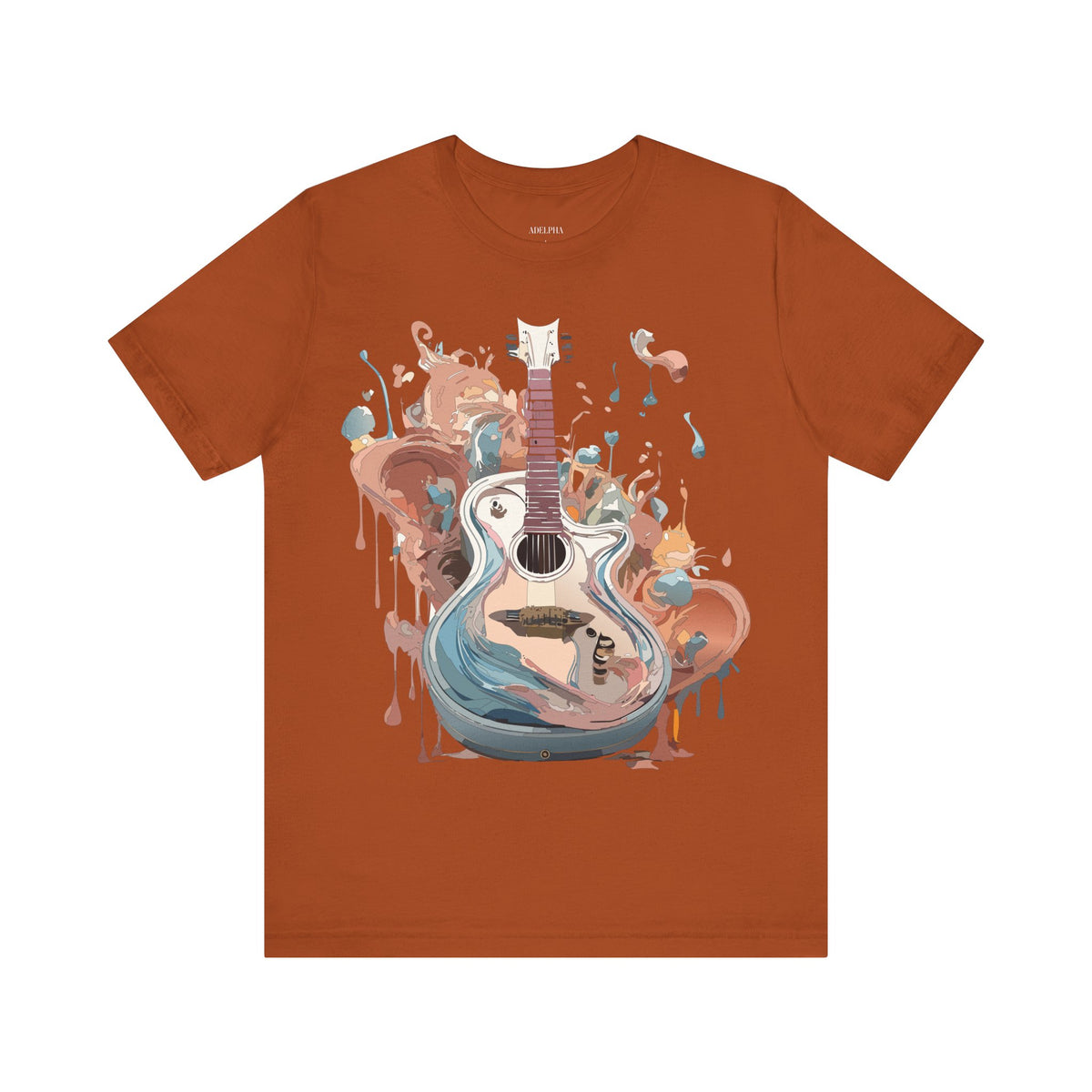 Music Graphic Unisex Cotton Bella+Canvas Tee with Art Design m130