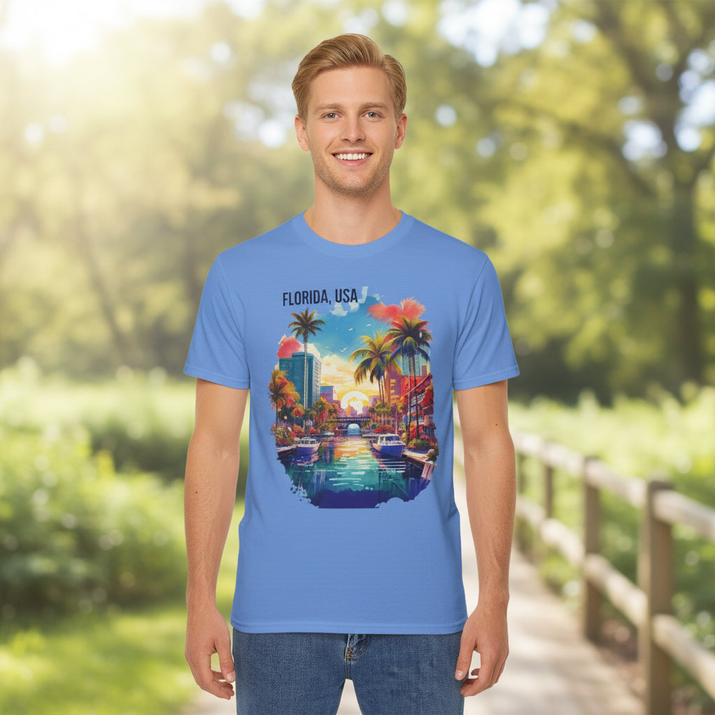Florida Graphic Unisex Cotton T‑Shirt 1