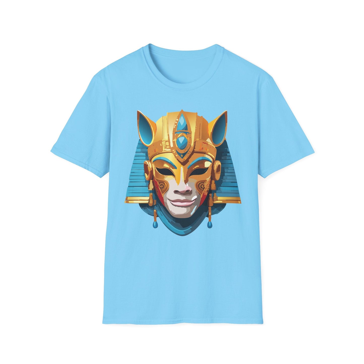 Mask Tee Shirt Unisex Gildan SoftStyle 64000 Cotton T Shirt Masquerade Design Art Graphic