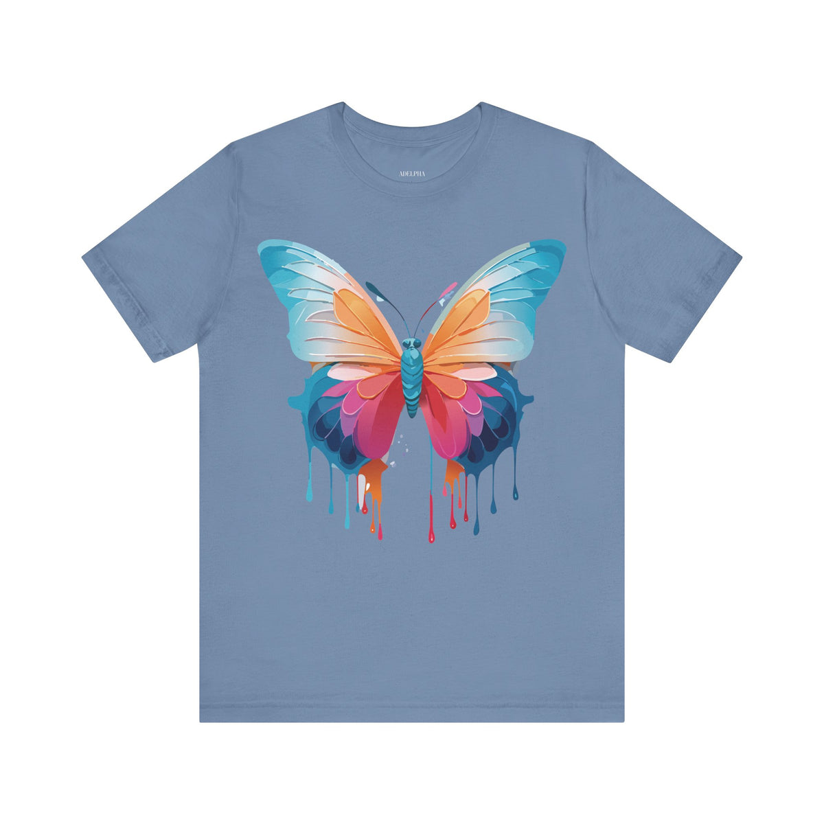 Butterfly Graphic Unisex Cotton Bella+Canvas Tee with Art Design n60