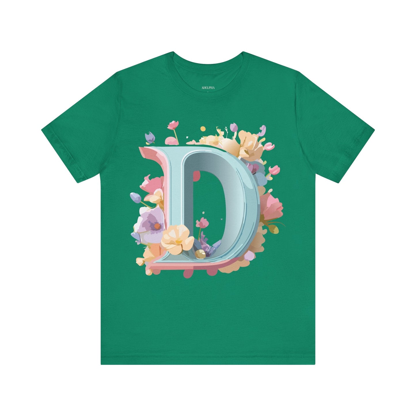 Letter D Graphic Tee Unisex Jersey Short Sleeve By Adelpha Vintage Inspired Artwork