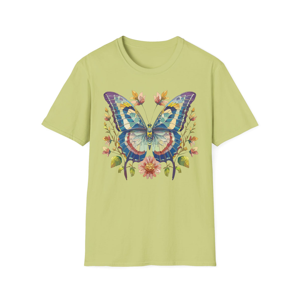 Colorful Watercolor Butterfly T-Shirt | Floral Wings Boho Nature Graphic Tee Unisex 100 Cotton Gildan T-Shirt