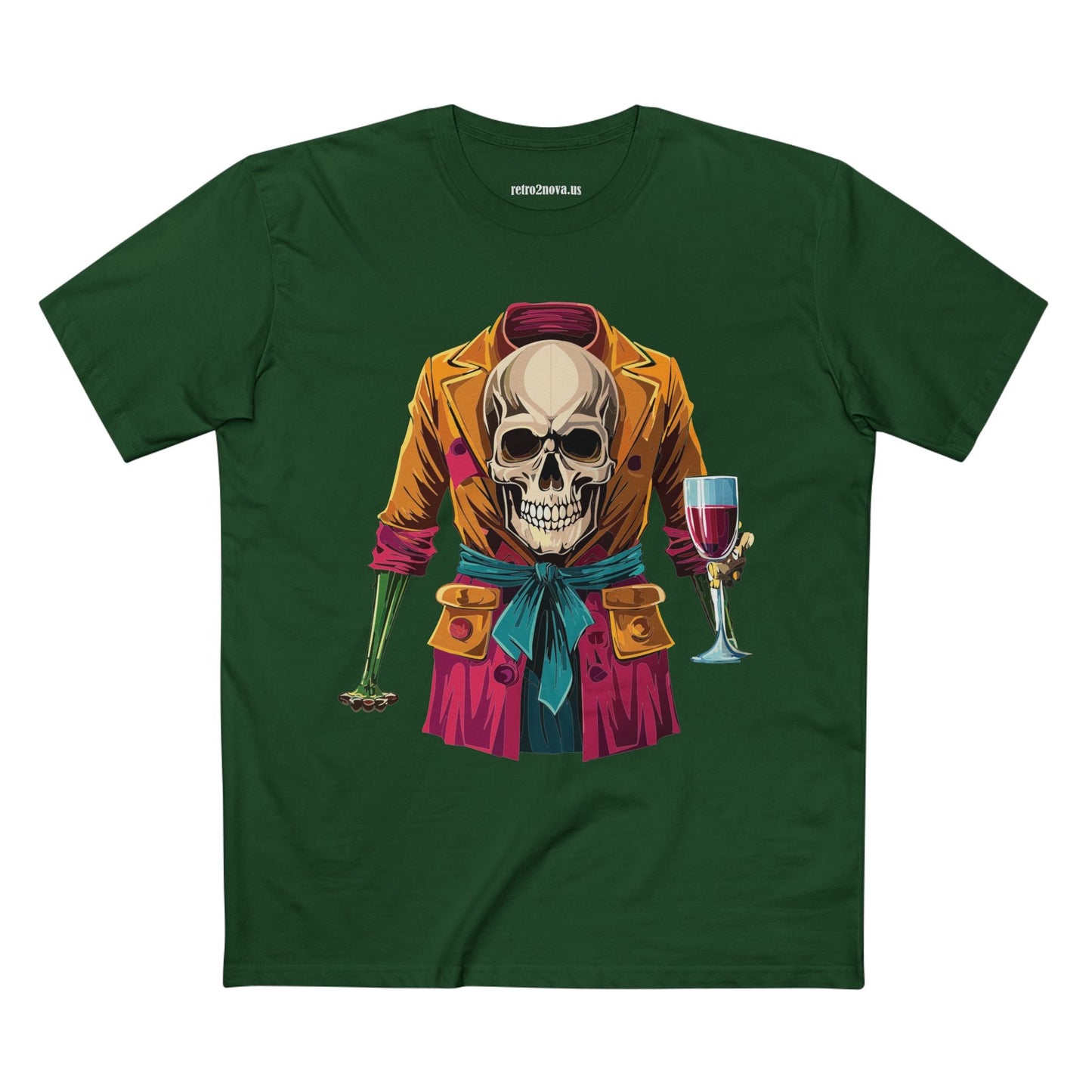 Skull Shirt Unisex Skeleton Tee with Original Art Design Retro2Nova SS24 Premium Cotton