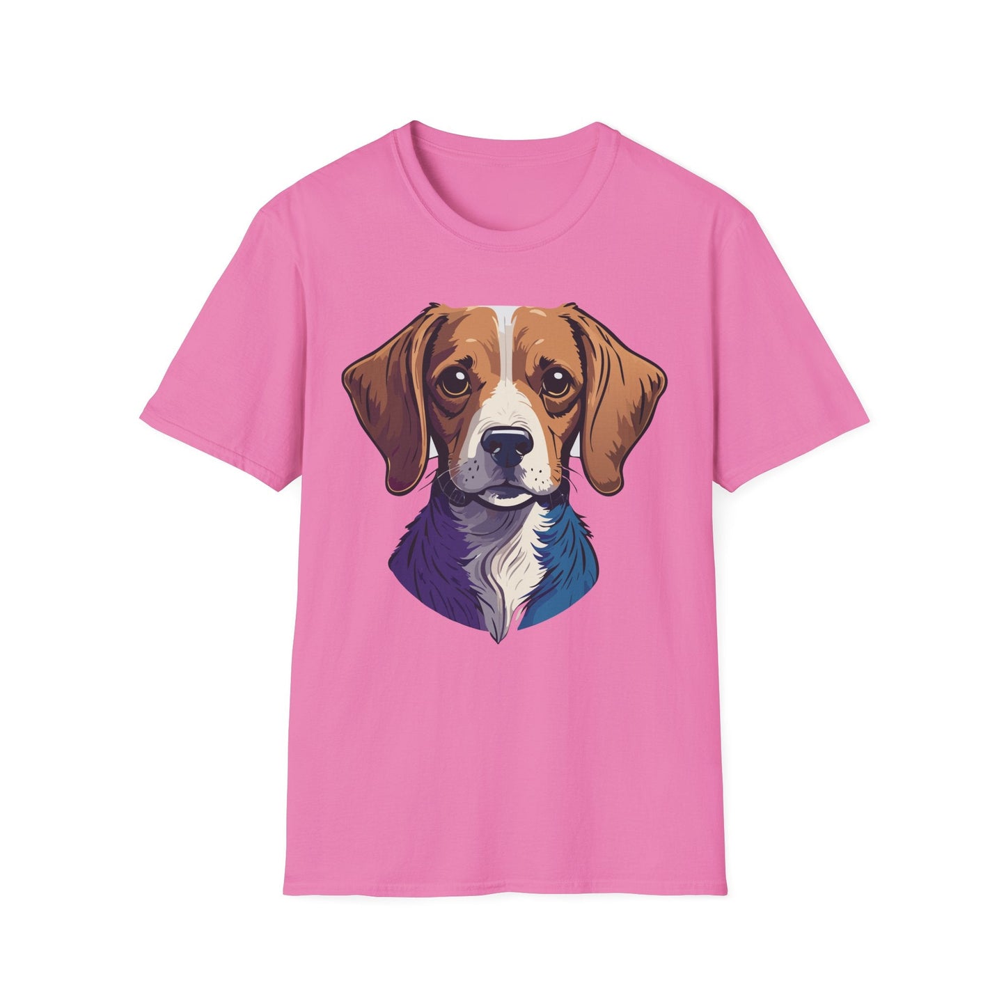 Dog Shirt Unisex Animal Print Tee Softstyle 100 Percent Cotton Gildan 64000
