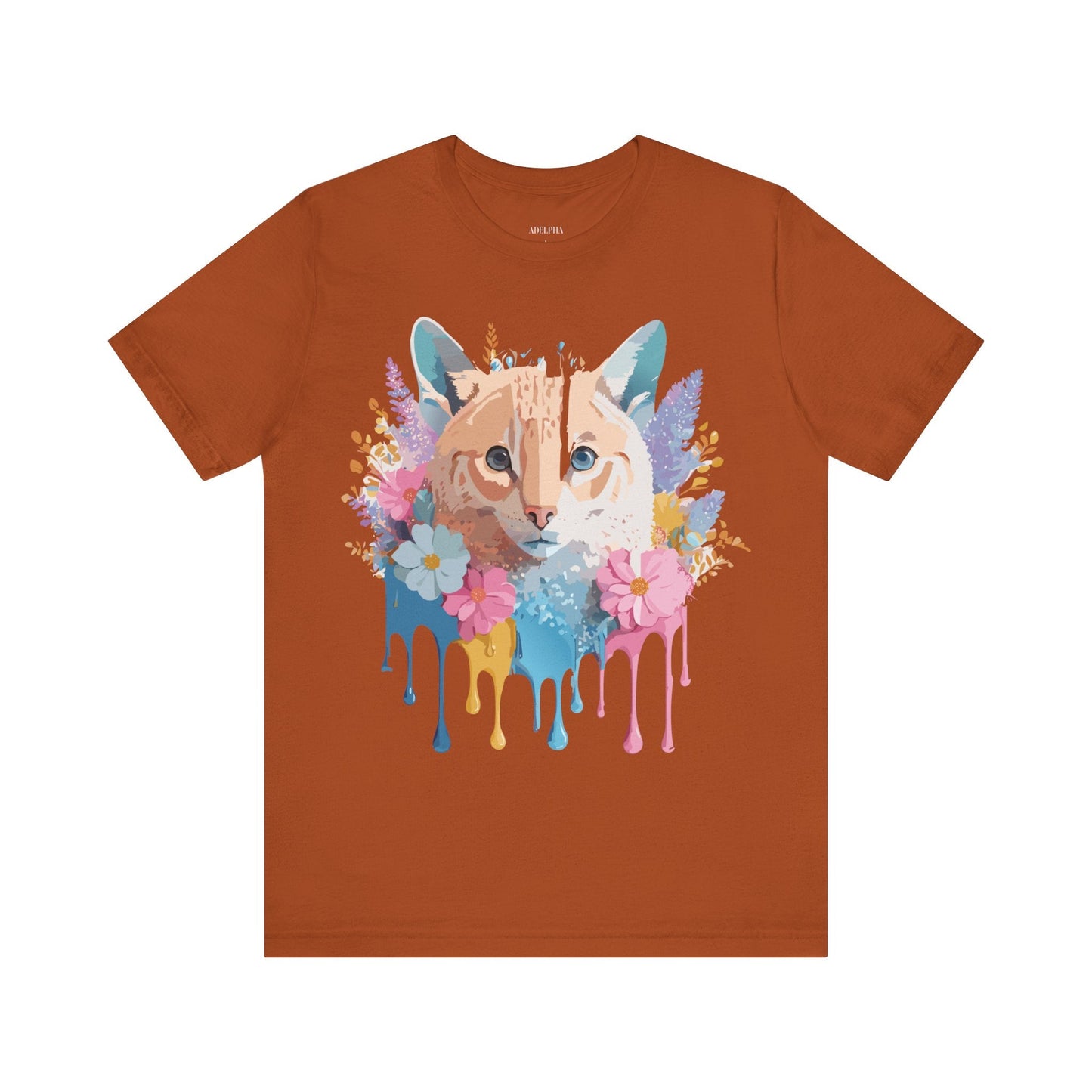 Cat Graphic Tee Unisex Vintage Art Design Adelpha Premium Comfort