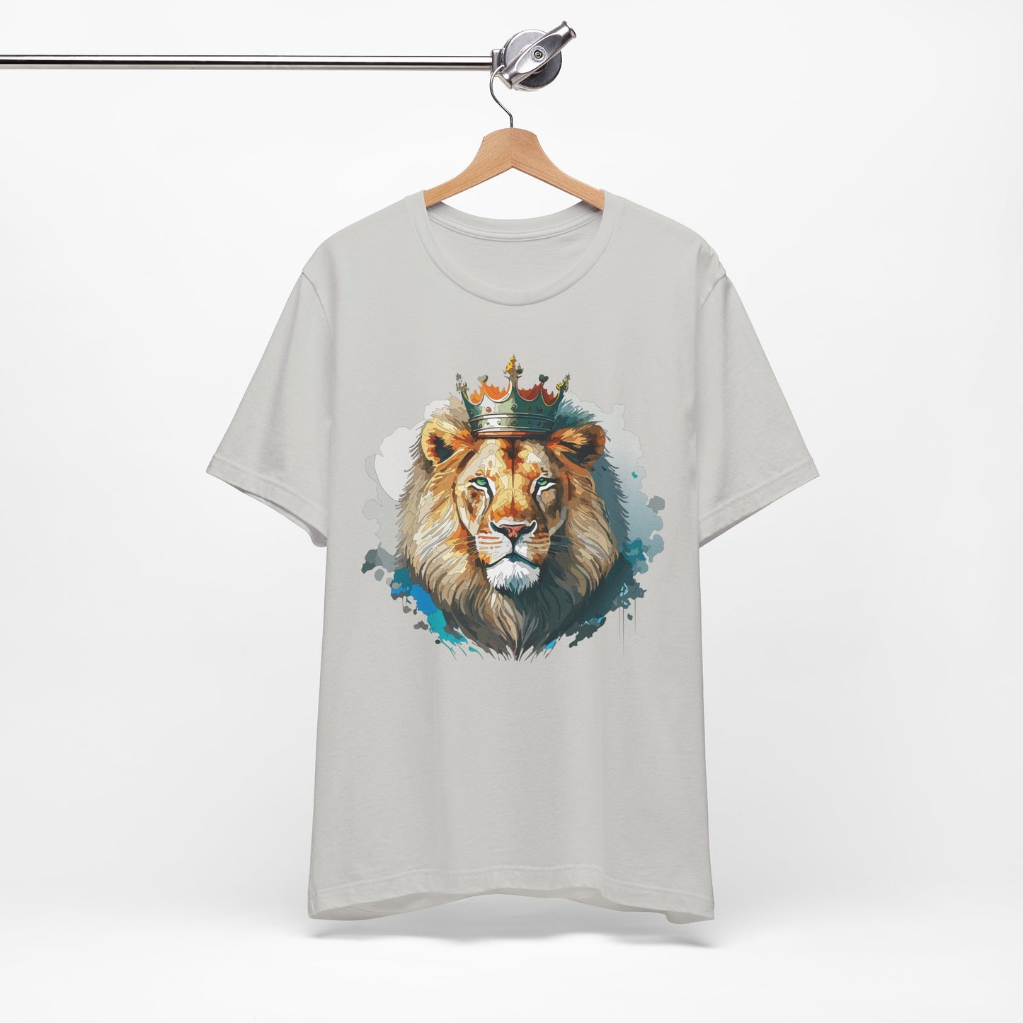 Unisex King Lion Tee, Animal Shirt, Tee Shirt with Lion, Crown T-Shirt, Animal King Tees, Crown Shirt, Safari T-Shirt 3