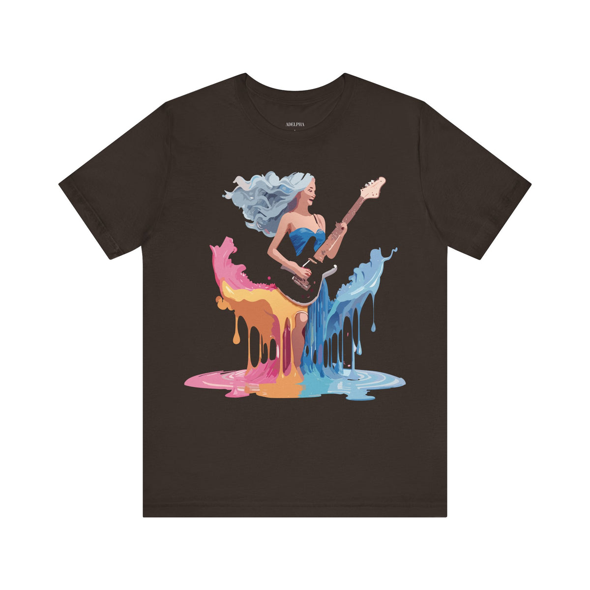 Music Graphic Unisex Cotton Bella+Canvas Tee with Art Design n168