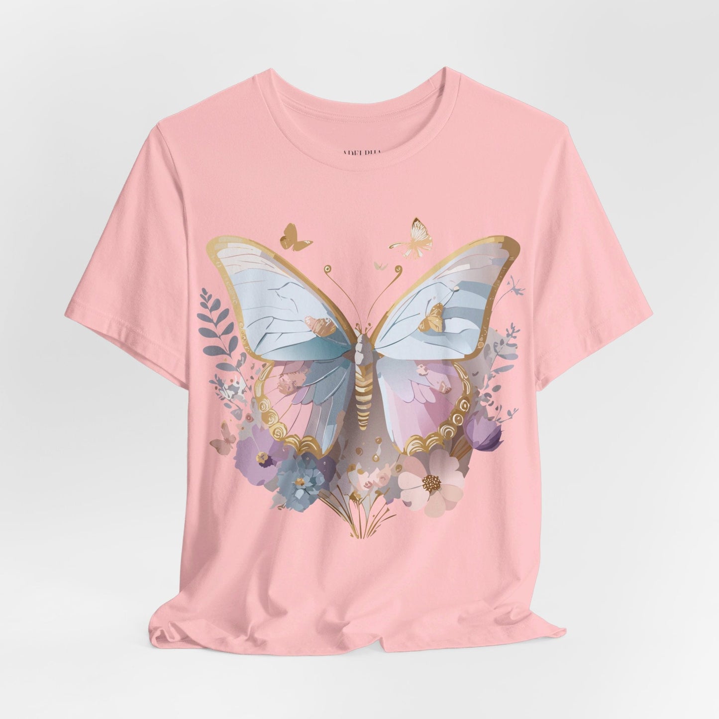 Unisex Graphic Tee Featuring Adelpha Artwork Vintage Butterfly Inspired Short Sleeve
