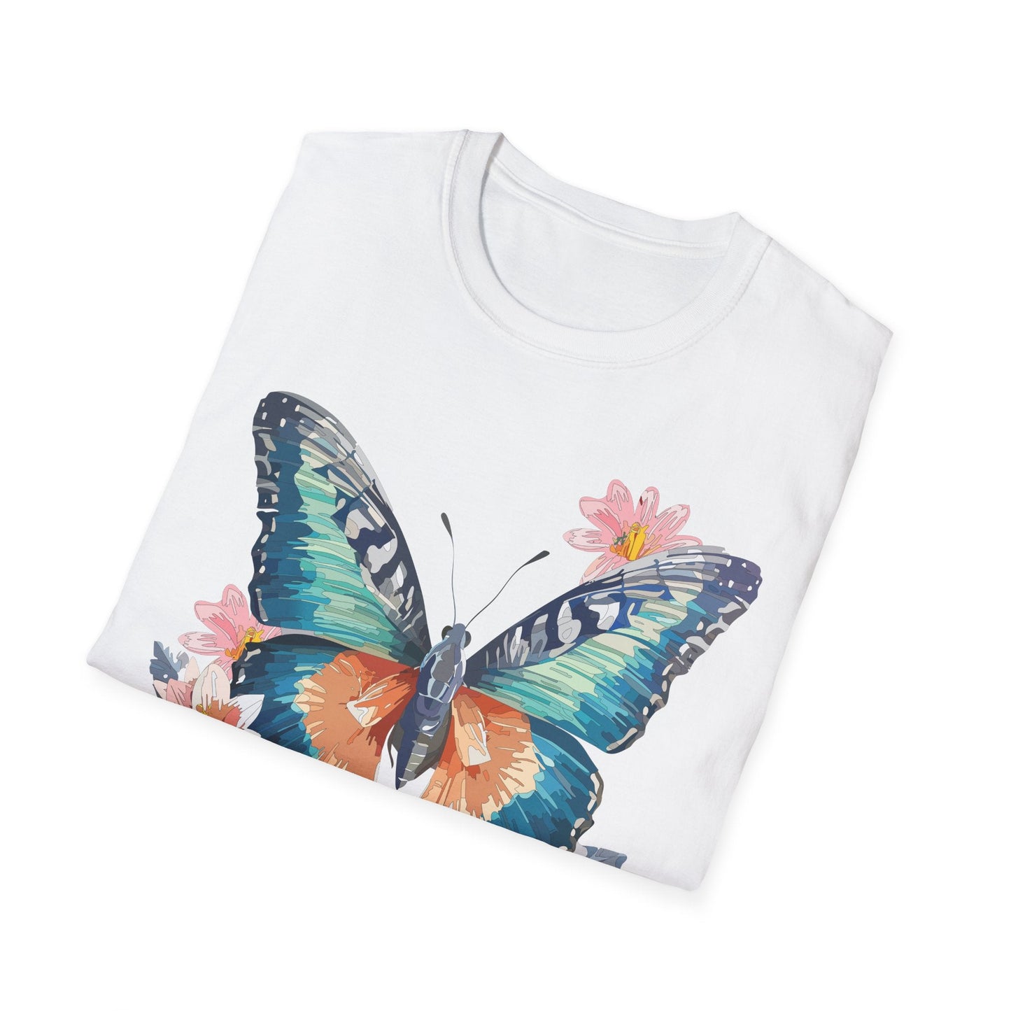Butterfly T Shirt Unisex Cotton Tee Monarch Butterfly Design Softstyle 64000 Gildan Brand Quality
