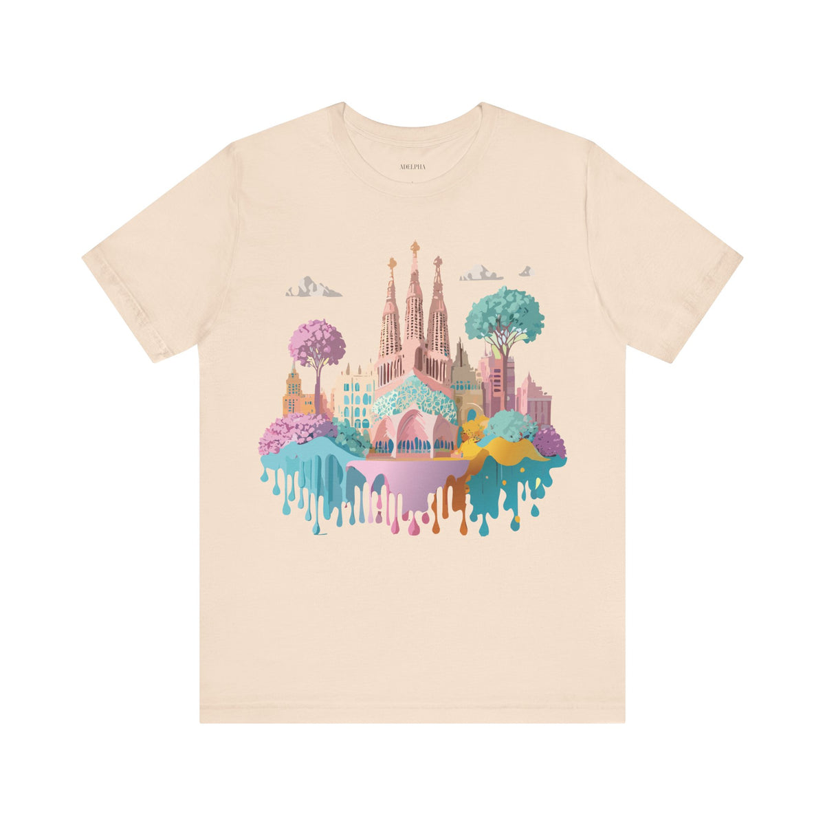 Graphic Unisex Cotton Bella+Canvas Tee Shirt with Barcelona