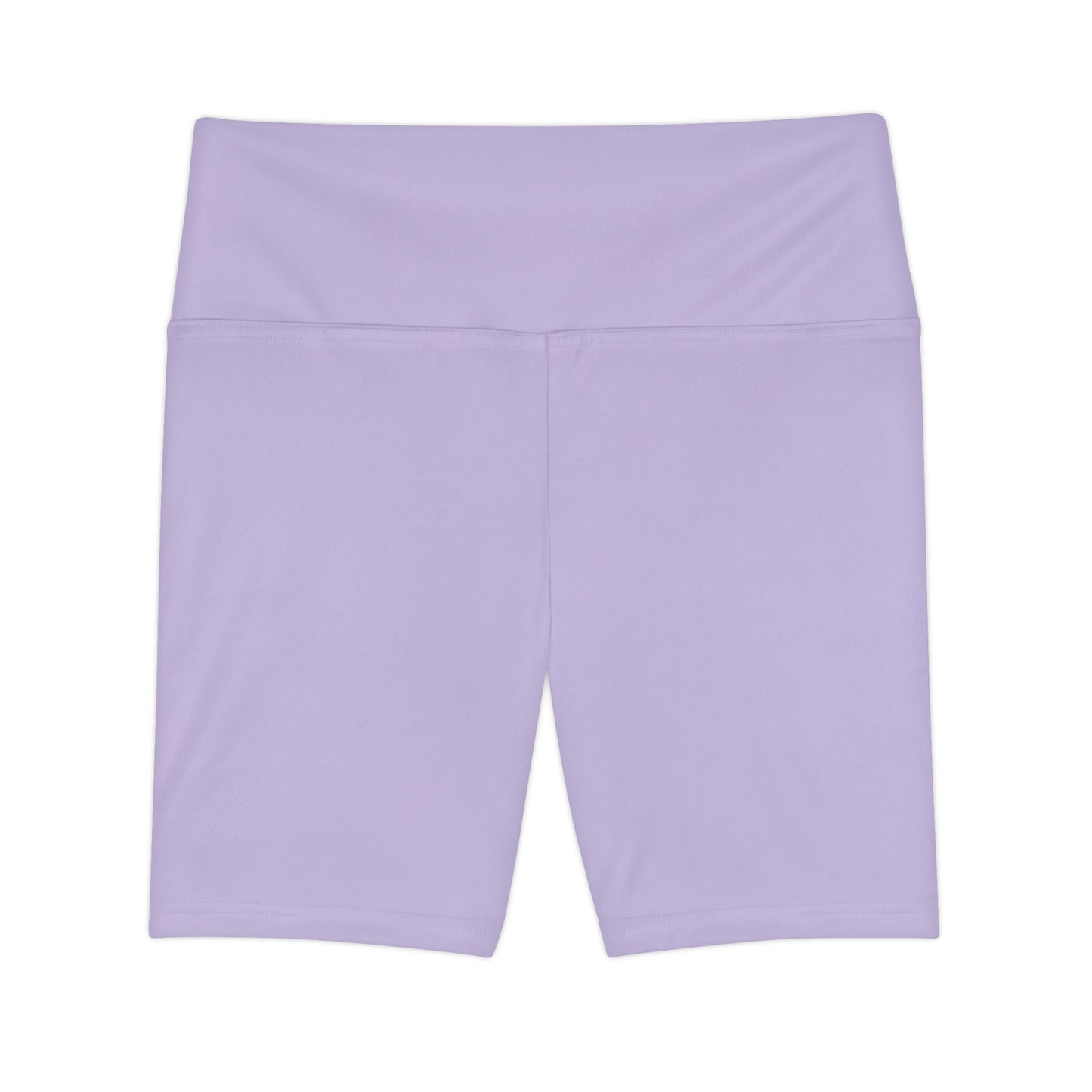 Pale Lilac Women's Workout Shorts — Solid High-Waist Biker Shorts for Exercise & Everyday Wear