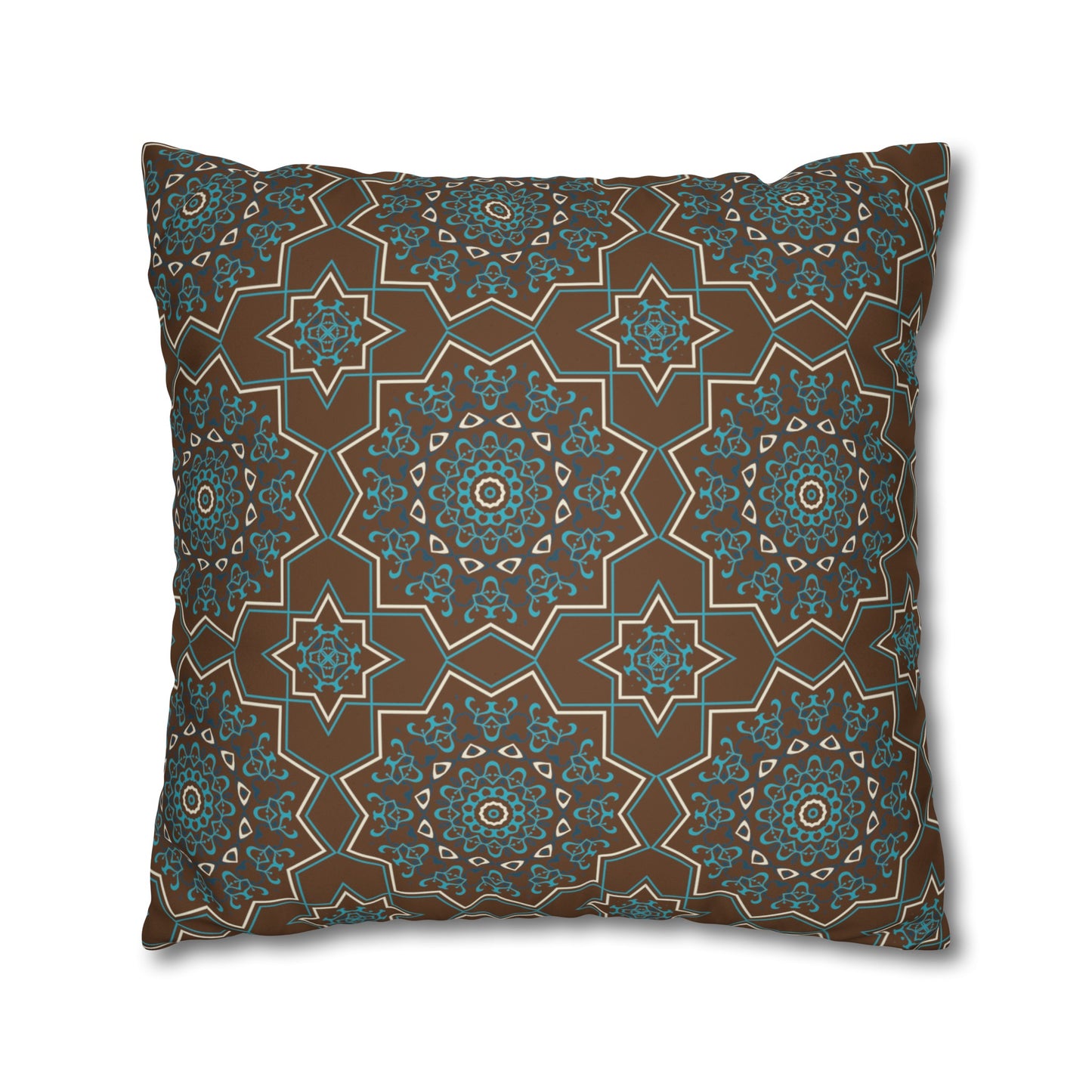 Faux Suede Pillowcase with Ornament