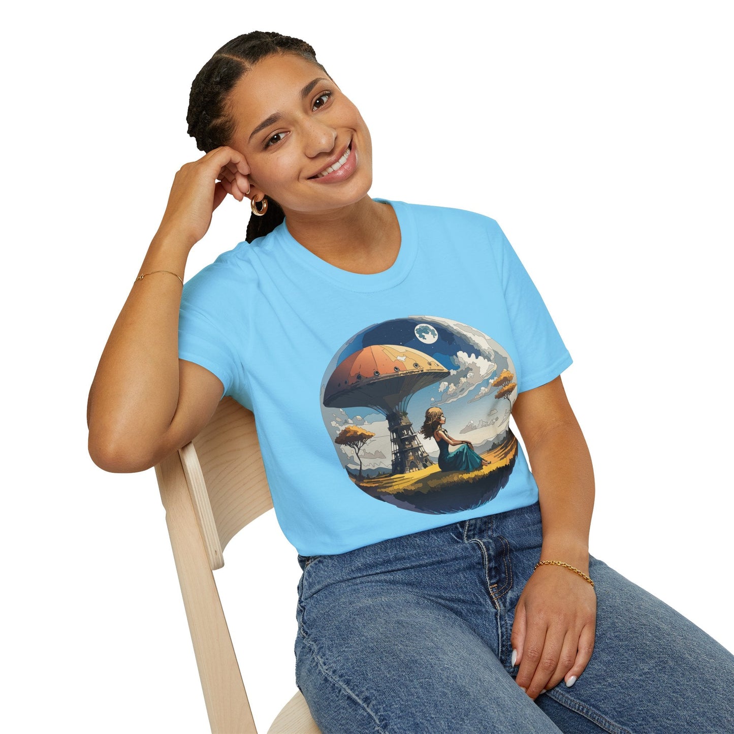 Womens Graphic T Shirts Art Design Shirt Softstyle Short Sleeve Cotton Tee Premium Quality