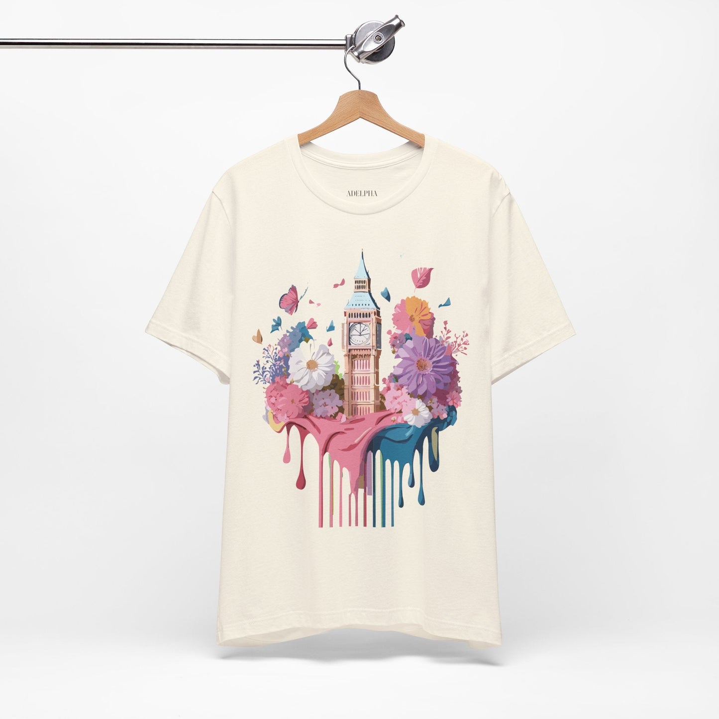 Adelpha London Tourist Unisex Graphic Tee Vintage Inspired Art Design Short Sleeve Shirt