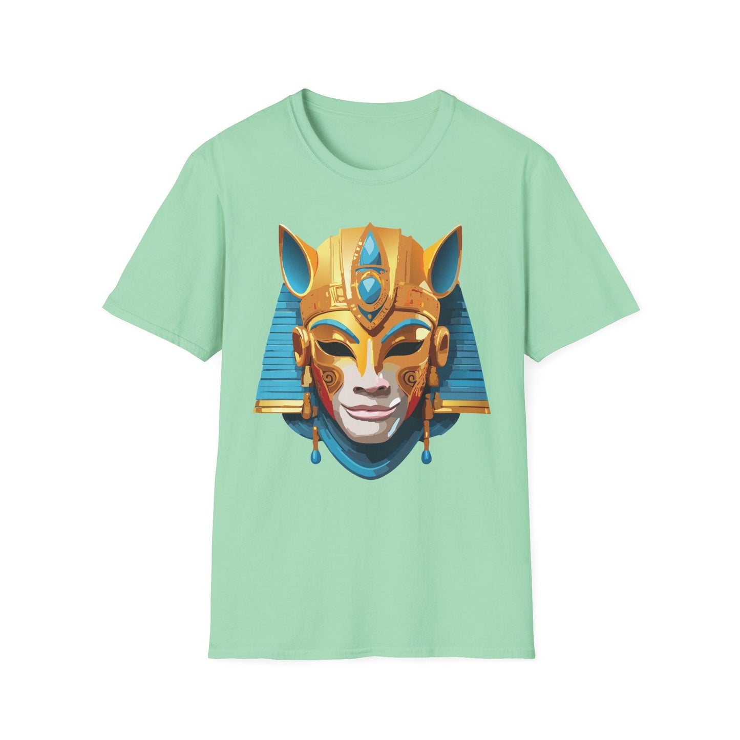 Mask Tee Shirt Unisex Gildan SoftStyle 64000 Cotton T Shirt Masquerade Design Art Graphic