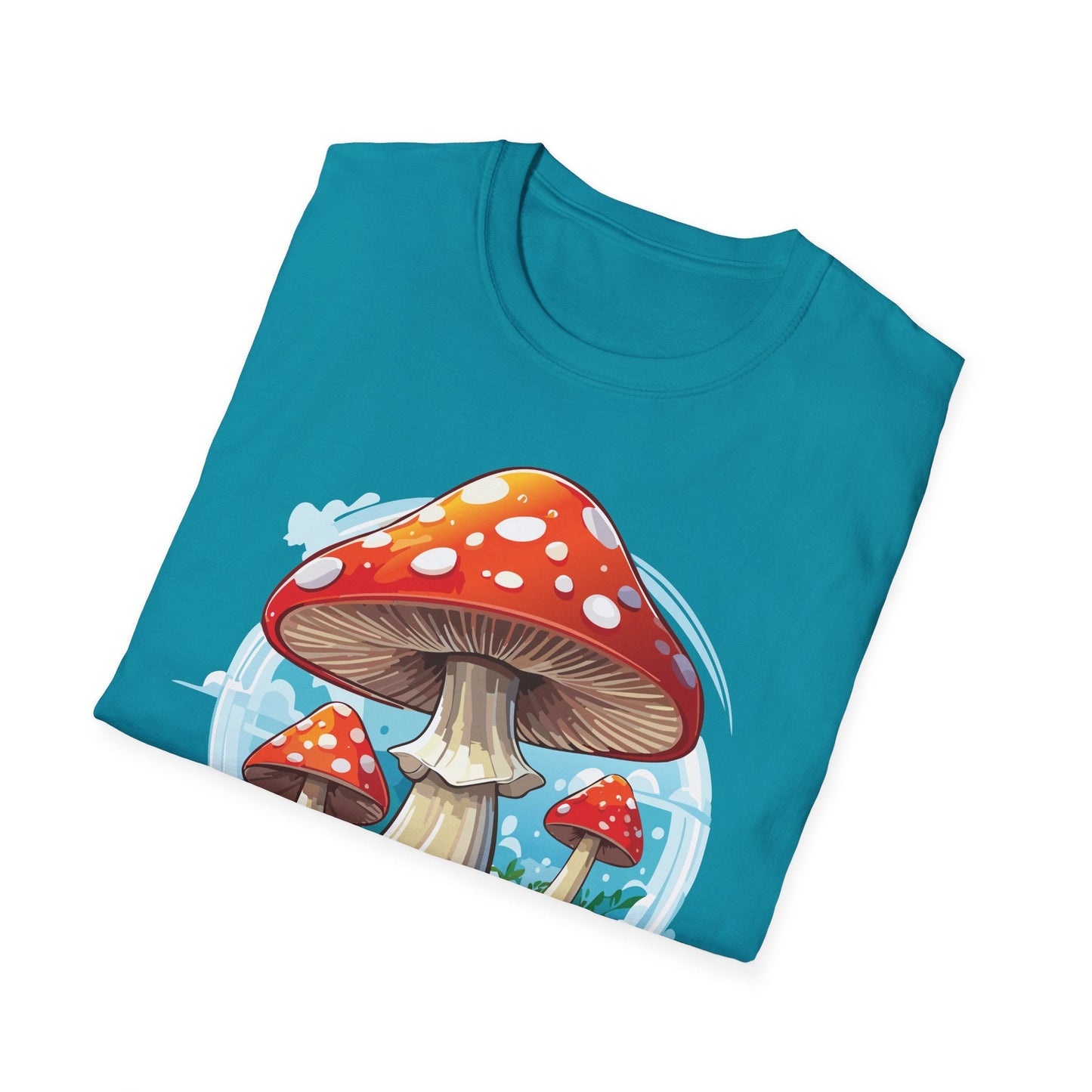 Mashroom Tee Shirt Unisex Funny Mashroom Design 100 Percent Cotton Softstyle Tee