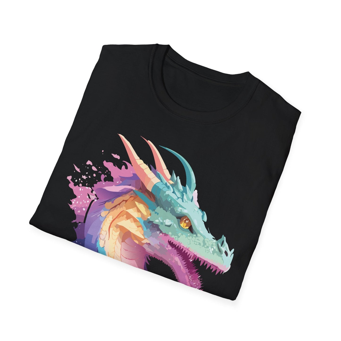 Dragon Graphic Tee Unisex Short Sleeve Dragon Shirt With Animal Design Gildan SoftStyle 64000