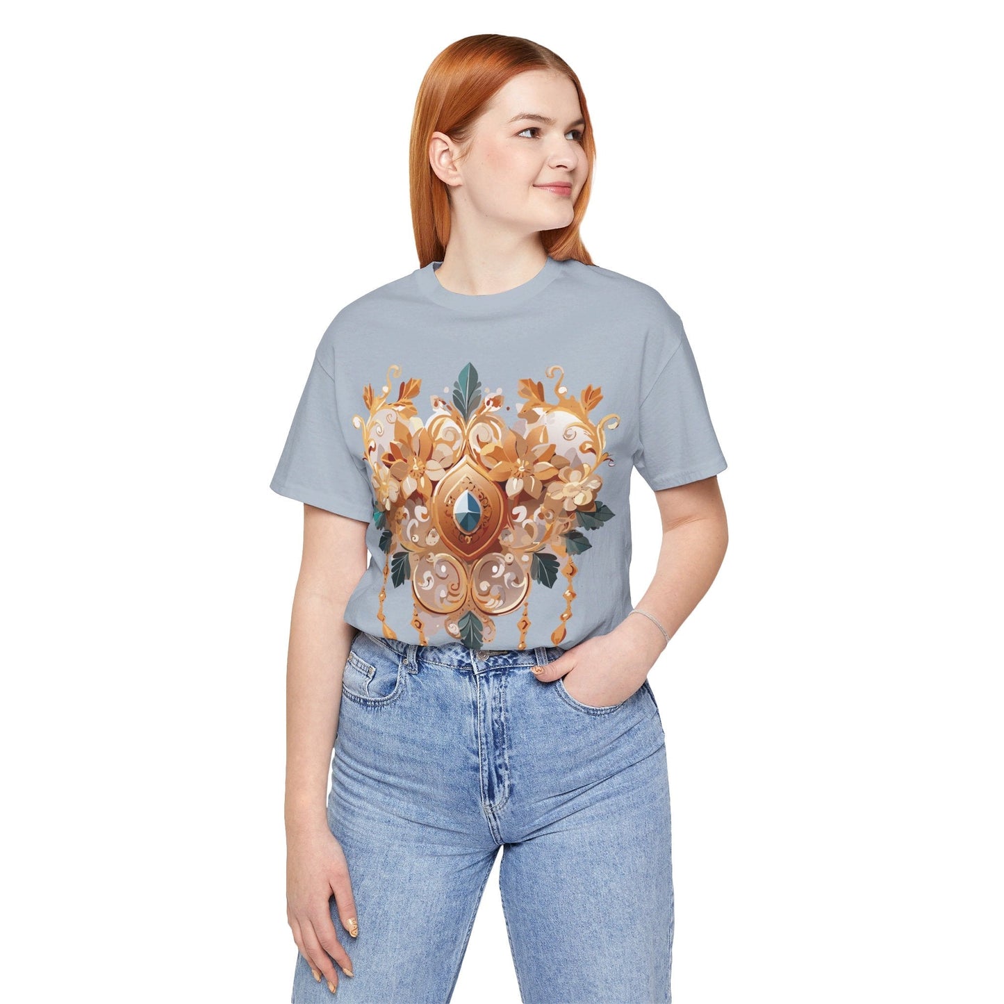 Jewelry Graphic Unisex 100 Cotton Vintage Treasure Art T-Shirt 34