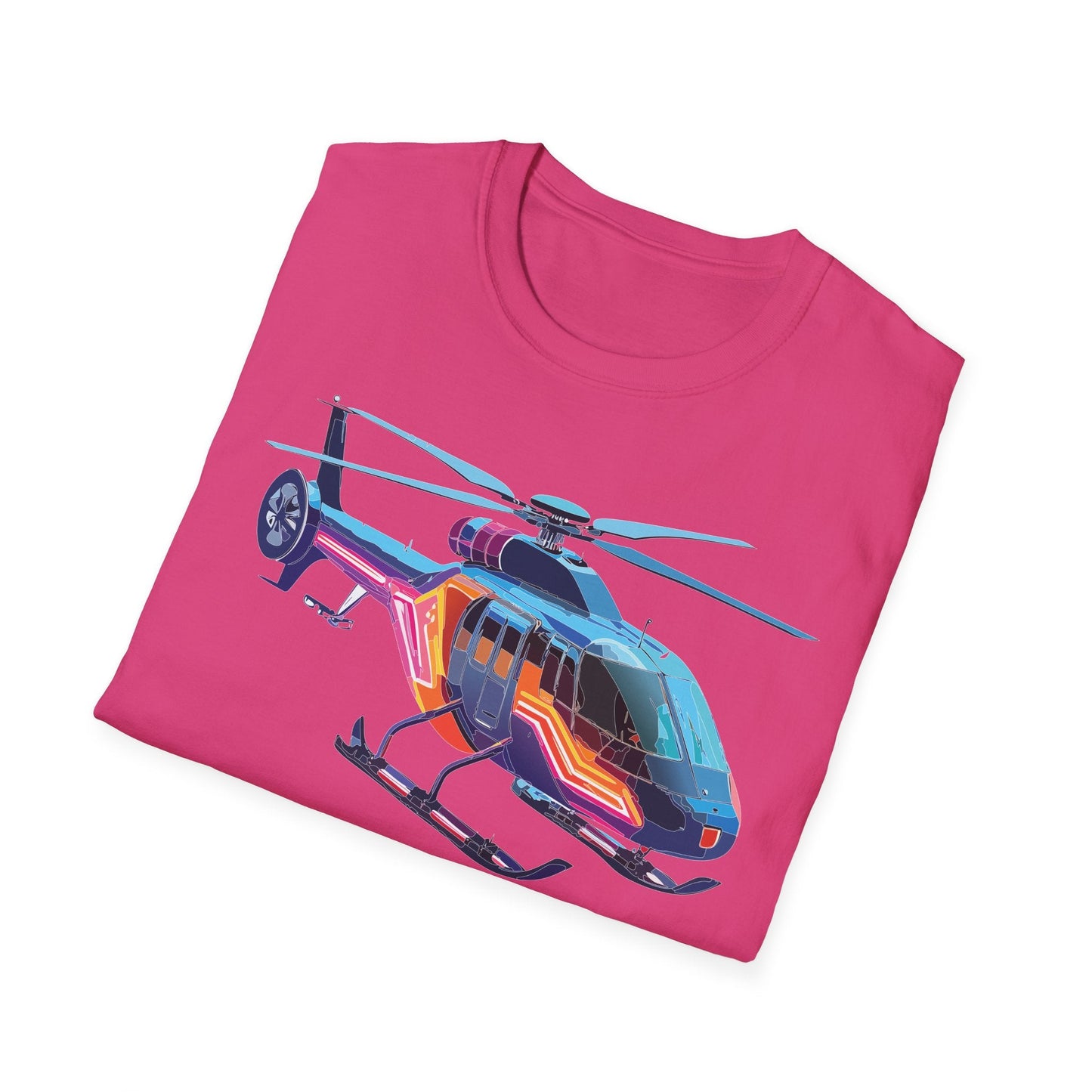 Chopper Helicopter Graphic Unisex Cotton Softstyle Short Sleeve Tee 10
