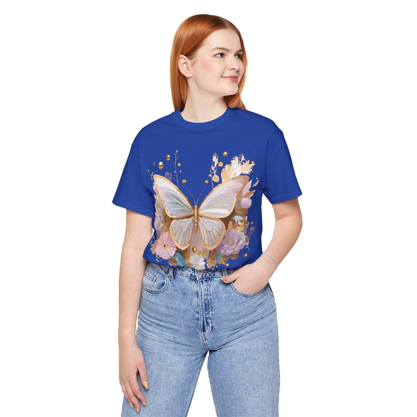 Unisex Graphic Tee With Adelpha Artwork Vintage Butterfly Inspired Art Design Tee