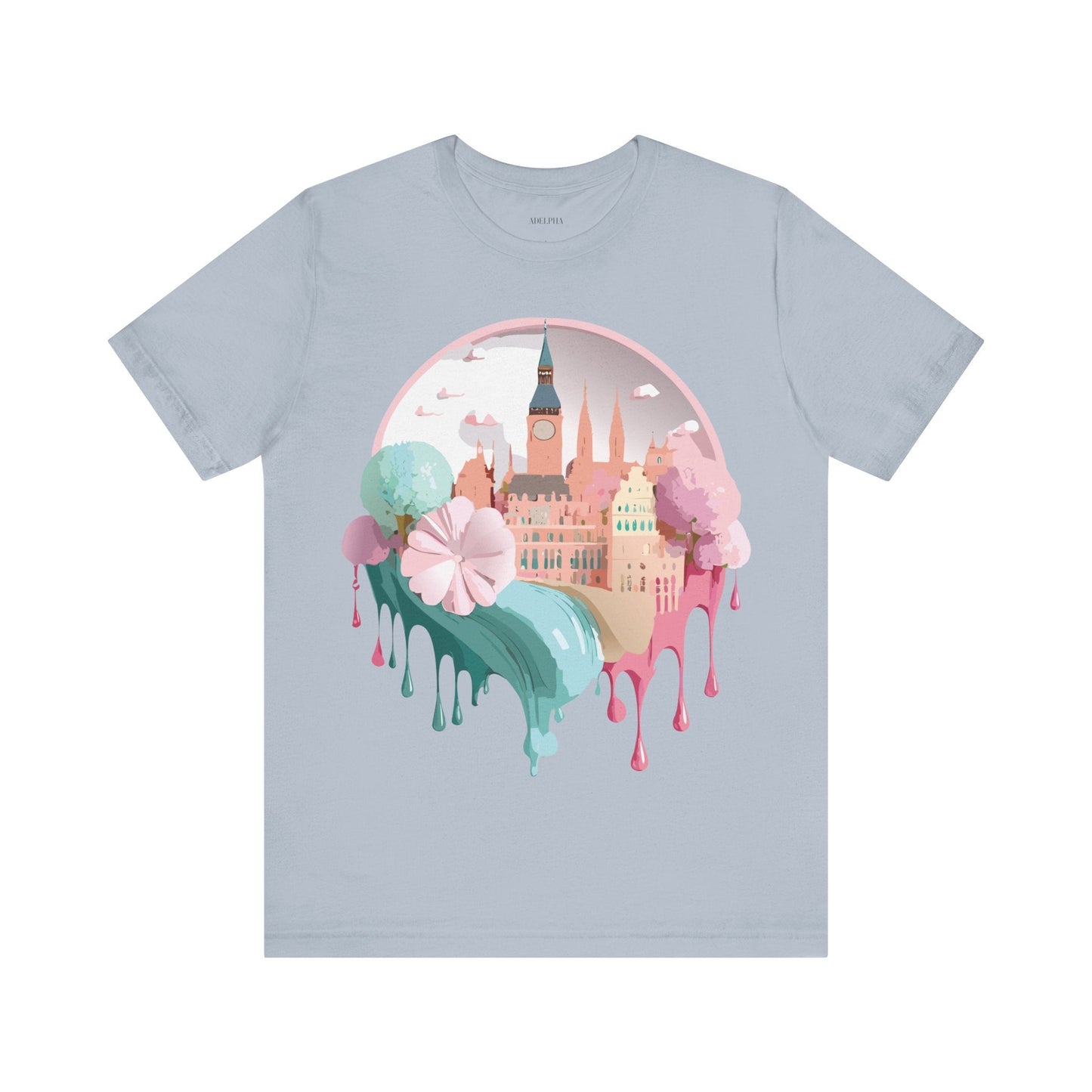 Prague Tourist Shirt Unisex Graphic Tee Featuring Vintage Inspired Art By Adelpha