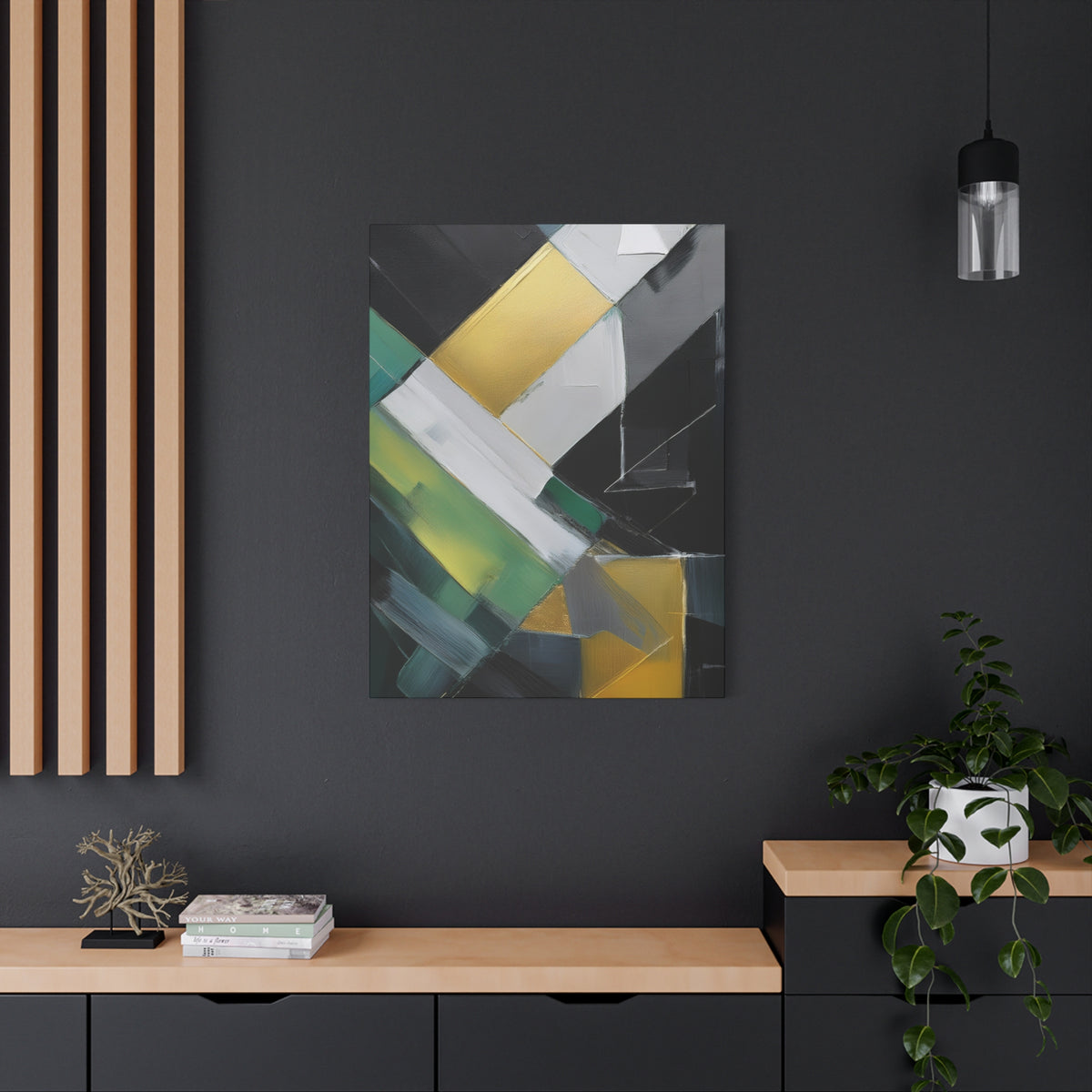 Abstract Geometric Painting Print Canvas 20x24,20x30,24x30 24x32,24x36,30x40 32x48,36x48,40x60 Pine-Wood Inner Frame ABS-78