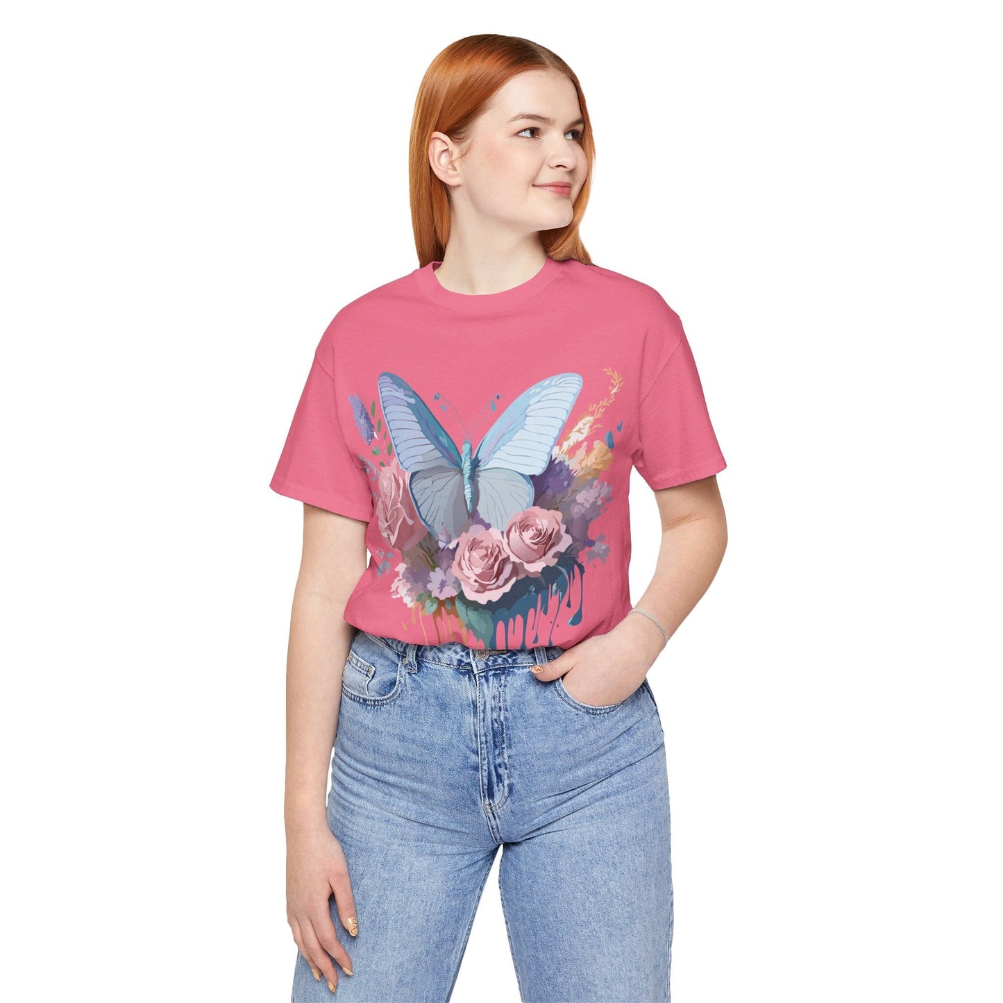 Butterfly Graphic Tee Unisex Jersey Shirt Adelpha Vintage Art Design