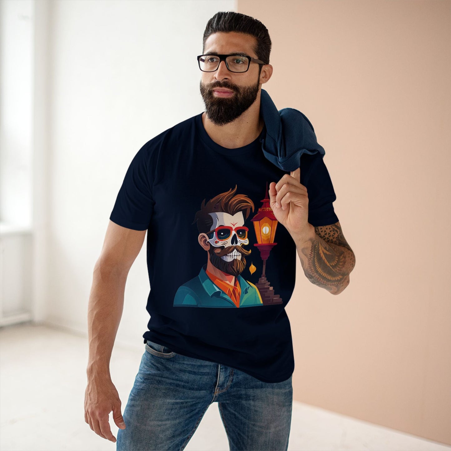 Skull Shirt Unisex Premium Cotton Tee With Skeleton Art Design From Retro2Nova Exclusive Collection