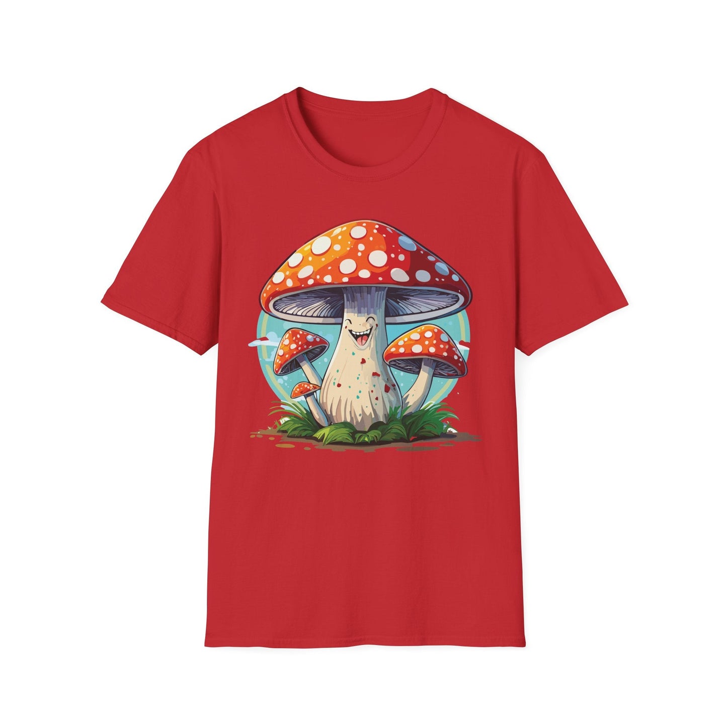Mashroom Tee Shirt Unisex Funny Mashroom Design Softstyle Cotton Tee For Everyday Comfort