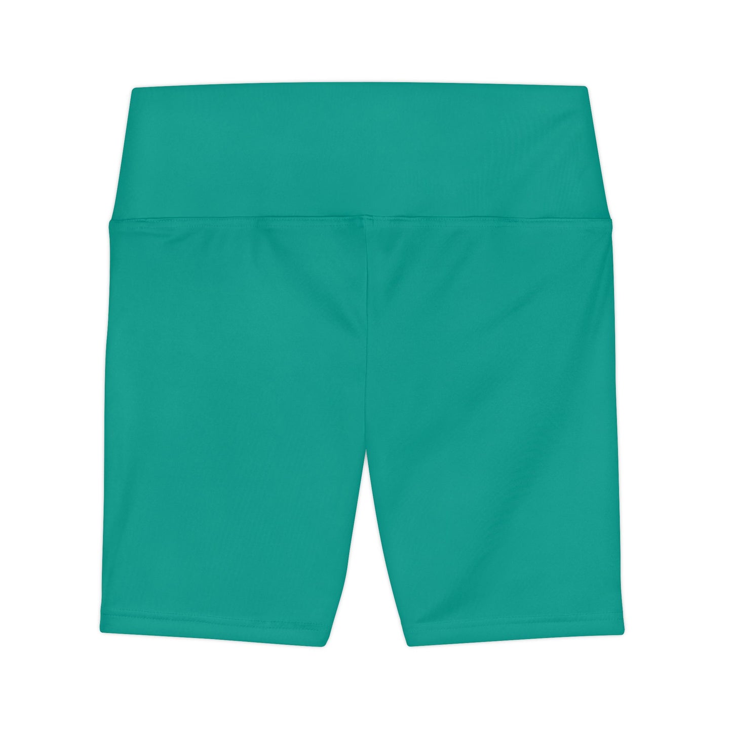 Verdigris Teal High-Waist Women’s Workout Shorts — Seamless Bike Shorts for Yoga & Gym