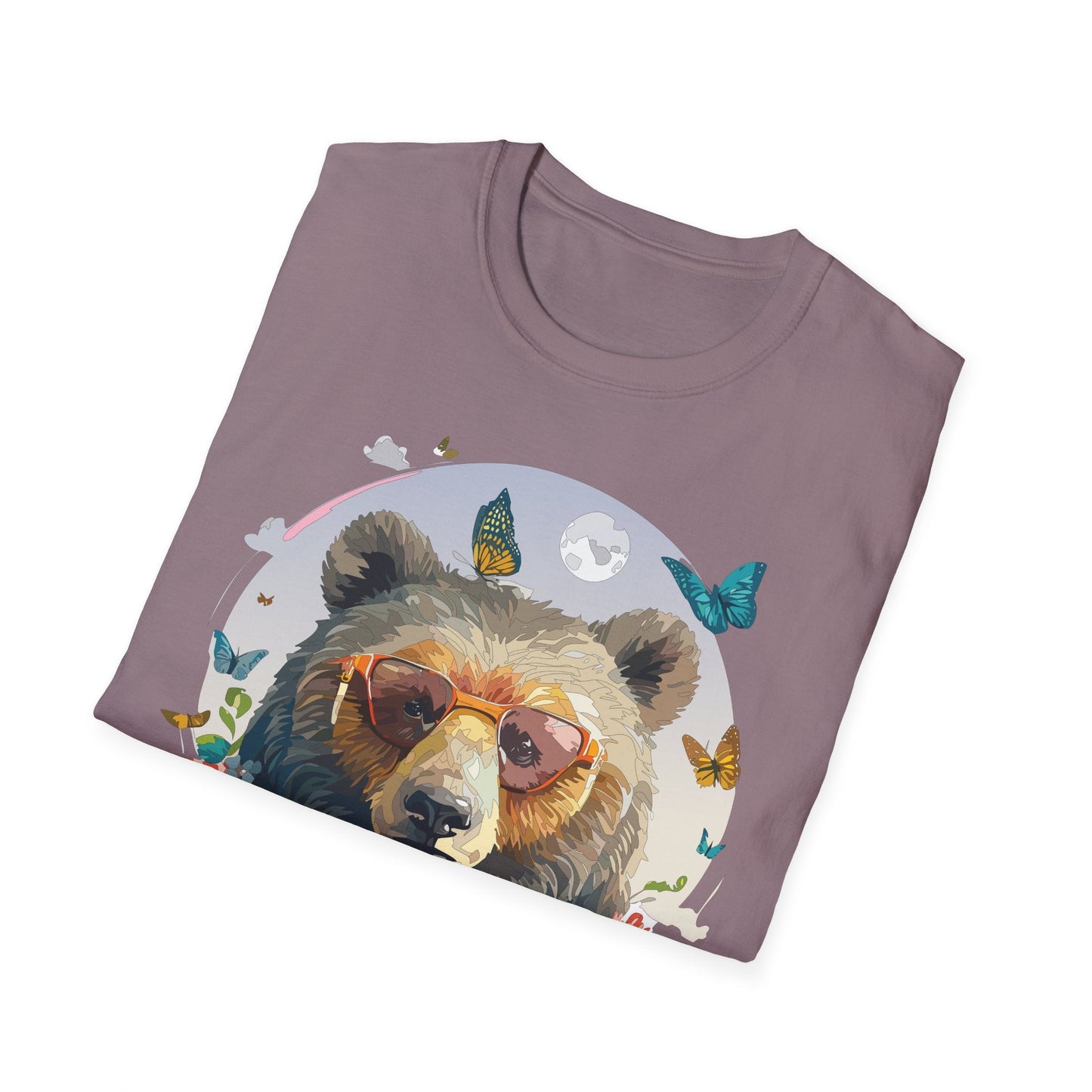 Bear T Shirt Unisex Softstyle Tee 100 Percent Ring Spun Cotton Gildan 64000 Comfortable Wear