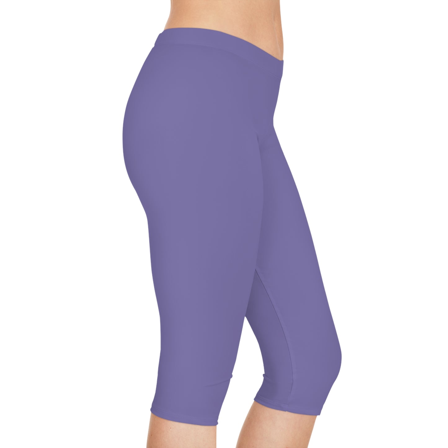 Blue Color Capri Leggings, Blue Capri Leggings 16