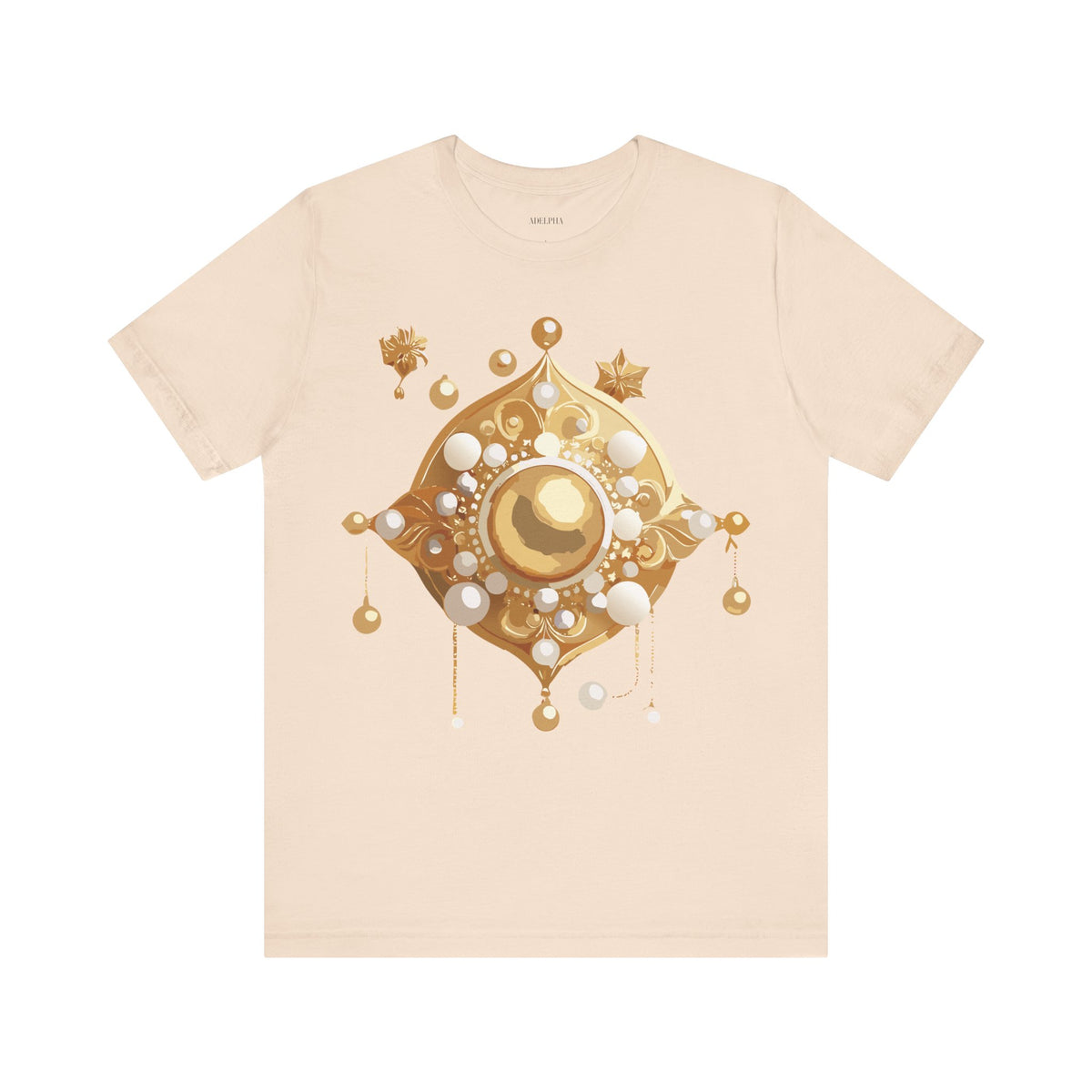 Jewelry Graphic Unisex Cotton Bella+Canvas Tee with Gemstones Art Design m37