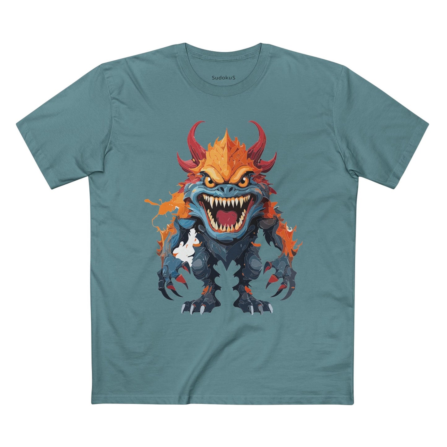 Cartoon Monsters Graphic Unisex 100 Cotton Staple Tee 33