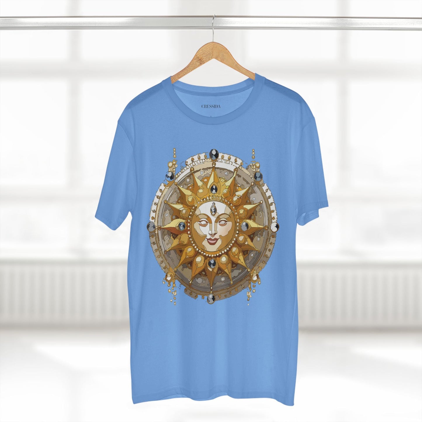Gold Sun Graphic Unisex 100 Cotton T-Shirt with Golden Art Design 9