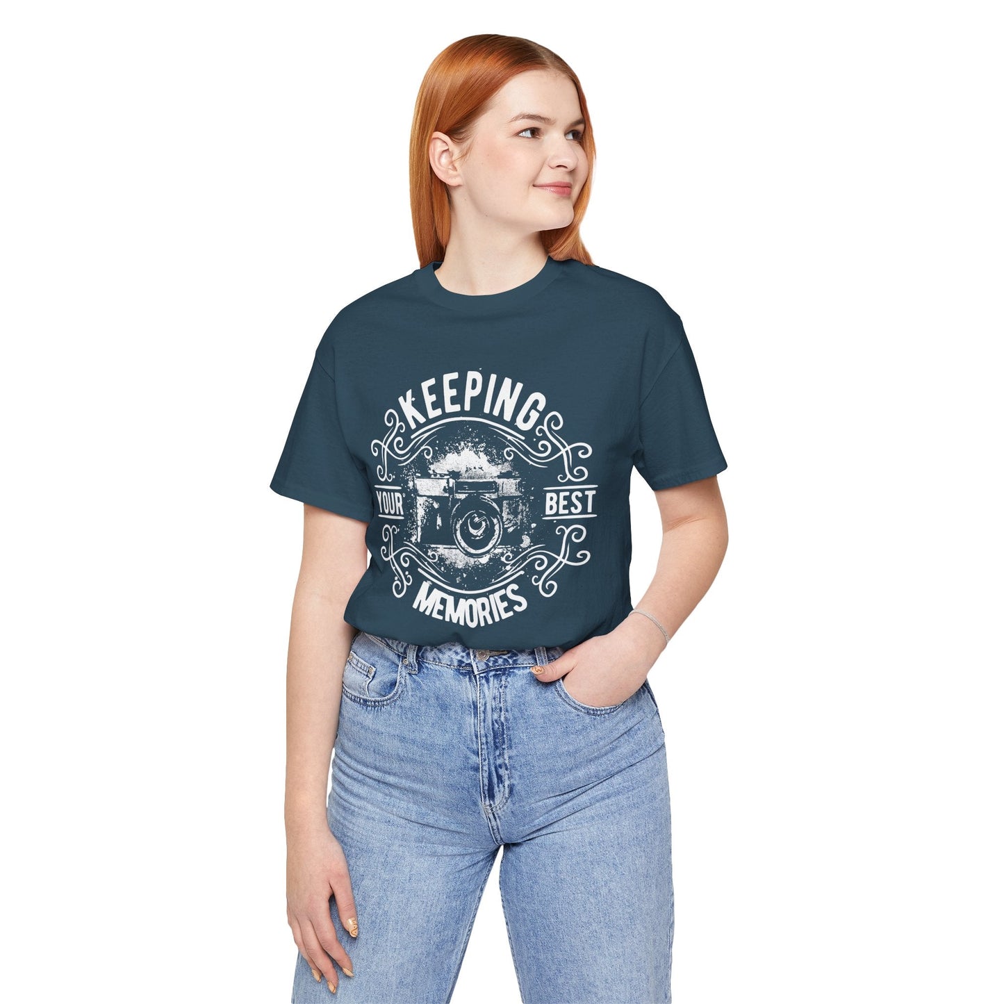 Keeping Your Best Memories T-Shirt Vintage Camera Graphic T-Shirt A-5