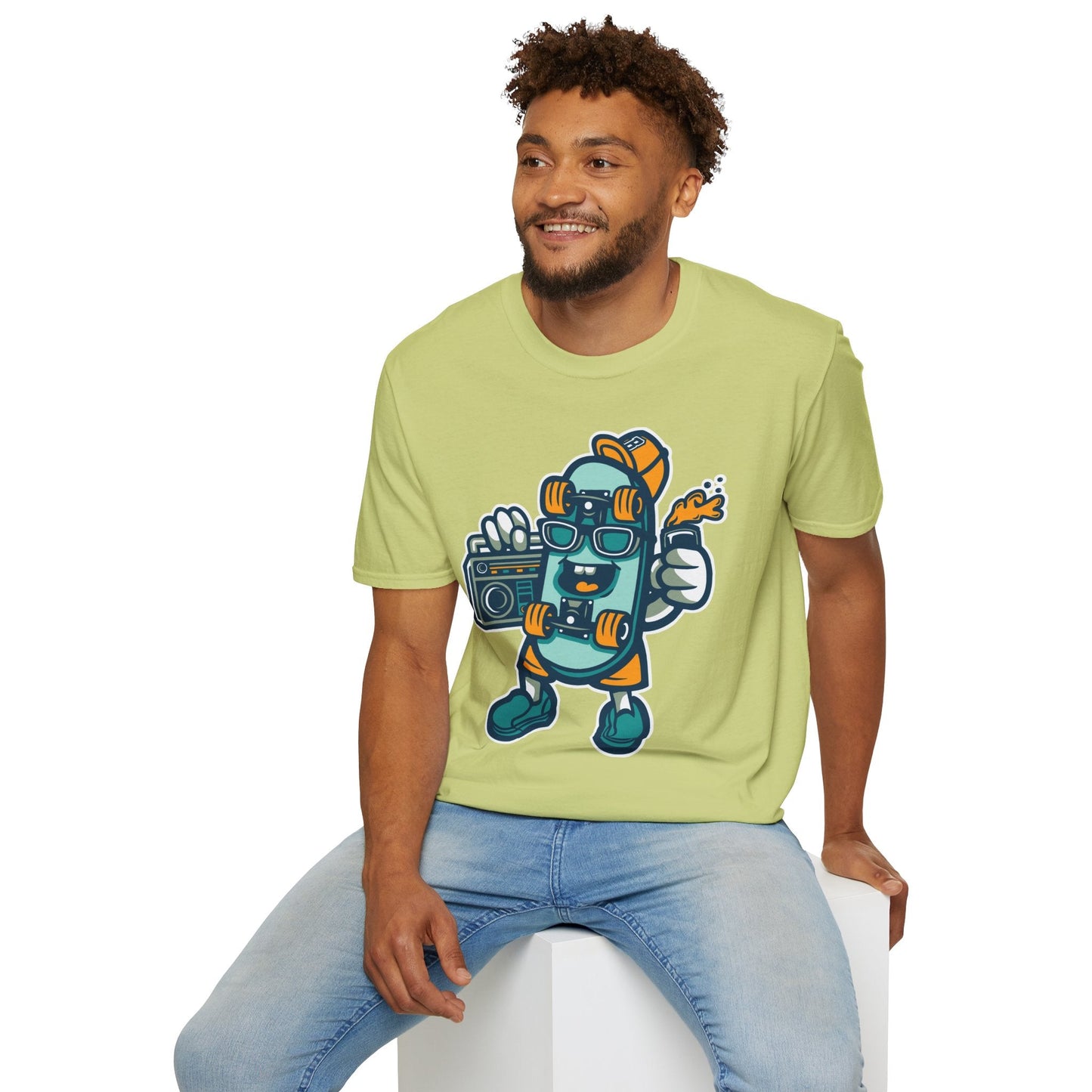 Cartoon Animation T Shirt Unisex Funny Tee Gildan Softstyle 64000 Ring Spun Cotton