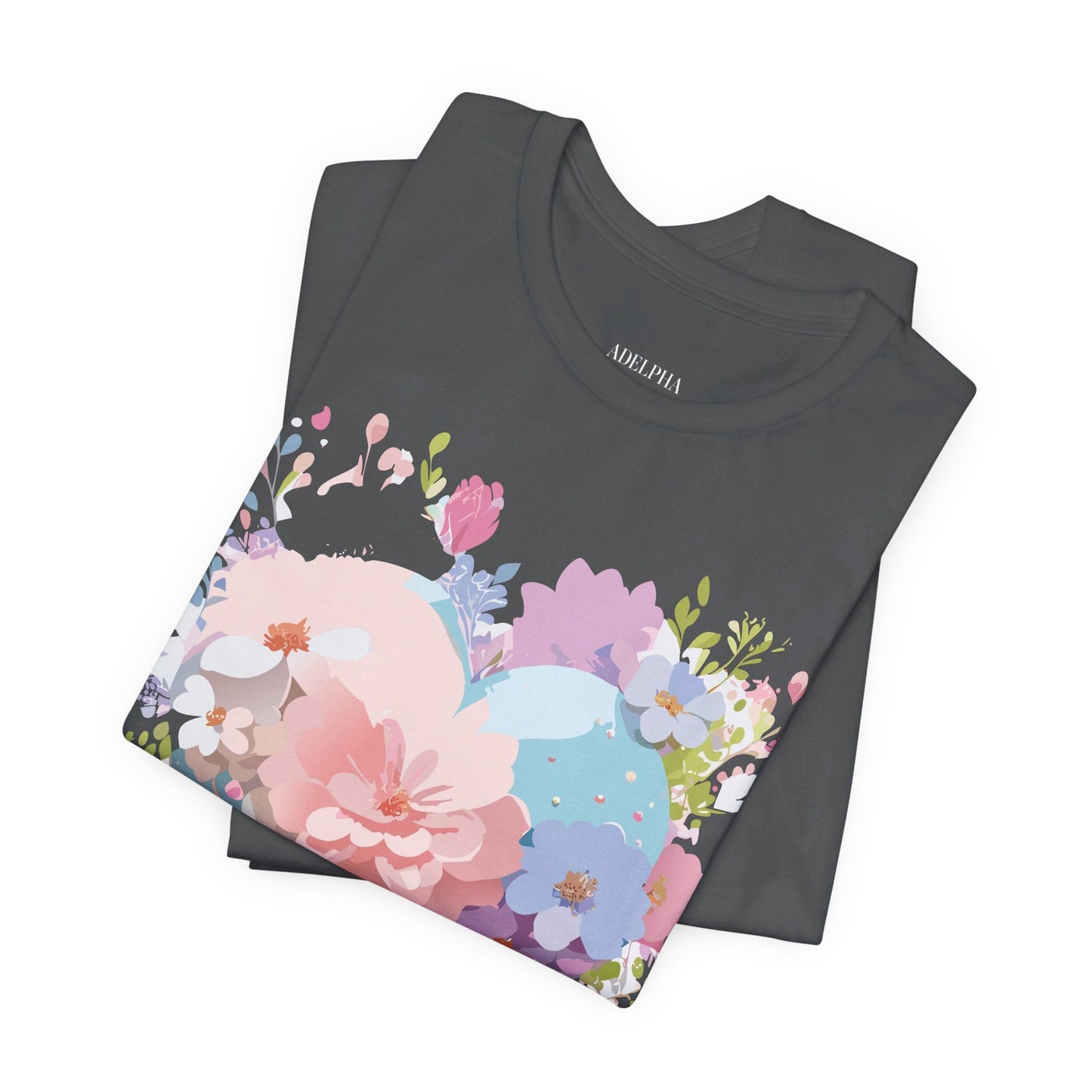 Valentine Day Graphic Unisex 100 Cotton Vintage Artwork with Love and Flower Design Tee 32