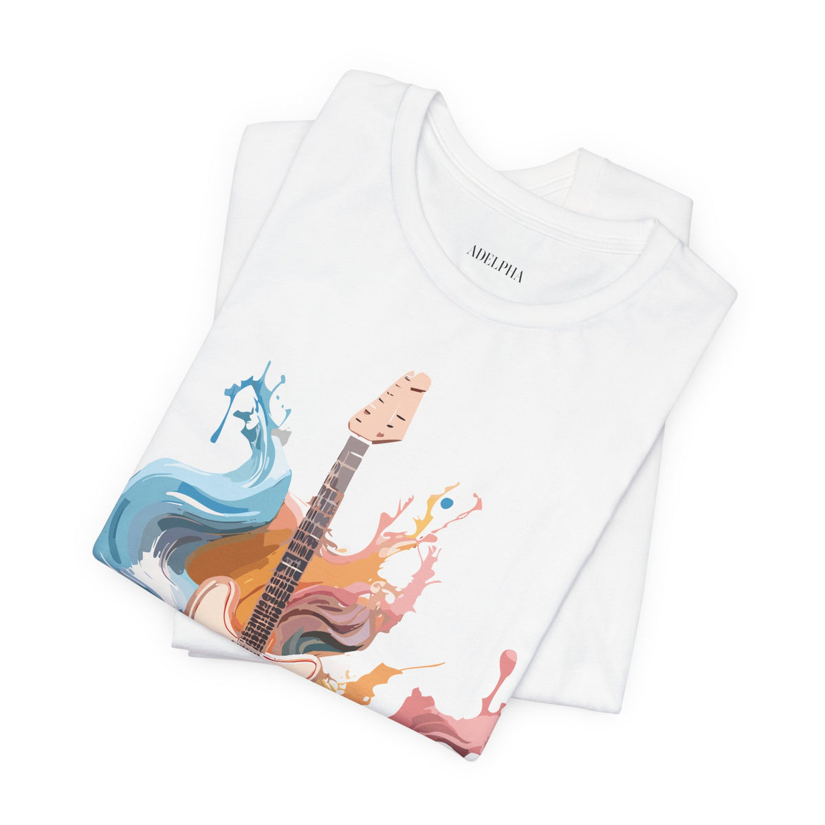 Music Graphic Unisex Cotton Bella+Canvas Tee with Art Design m160