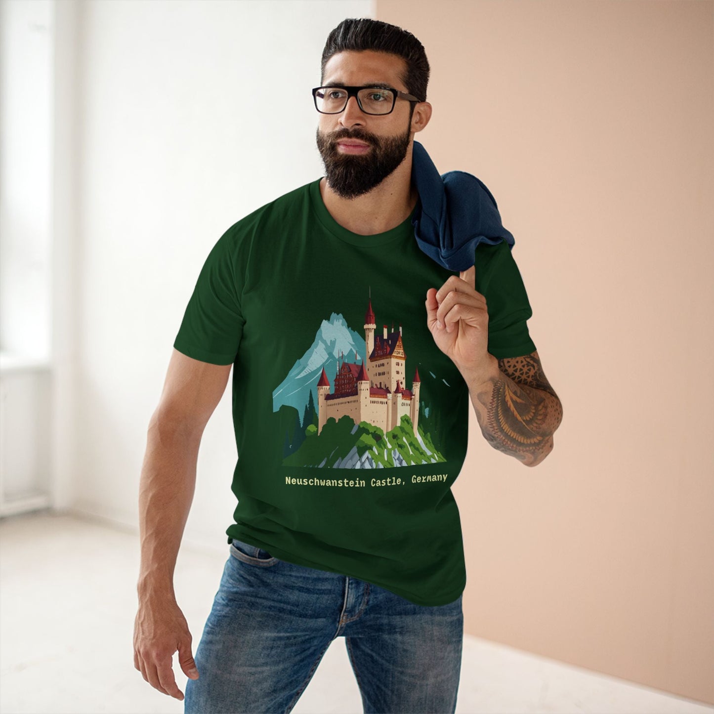Travel Shirt Germany TT-14 Unisex Premium Cotton Tee With Original Art Design For Tourists
