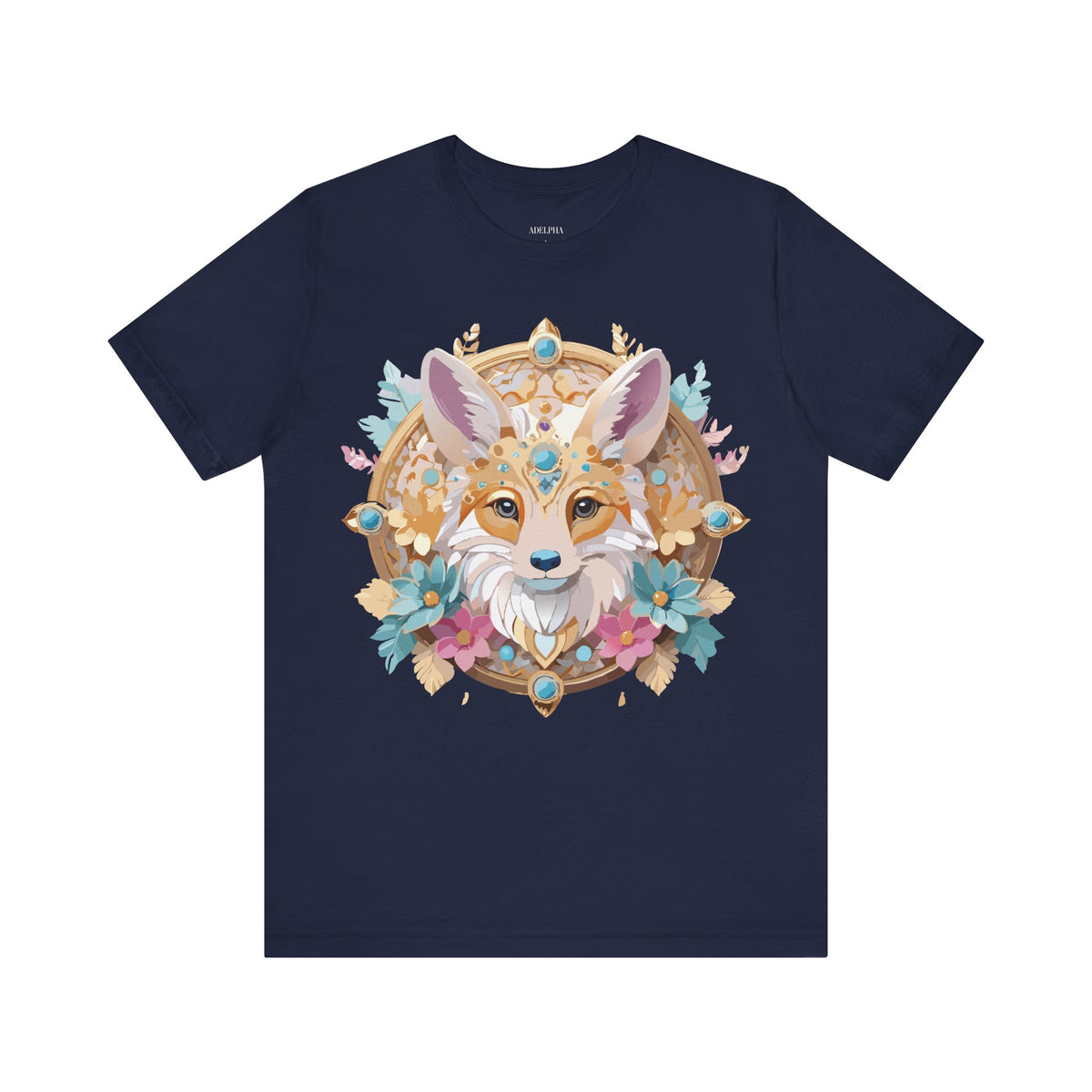 Medallion Graphic Unisex Cotton Bella+Canvas Tee with Art Design d67