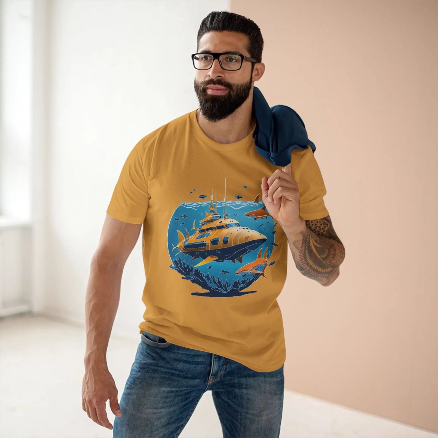 Ocean Coast Graphic Unisex 100 Cotton Staple Tee 14