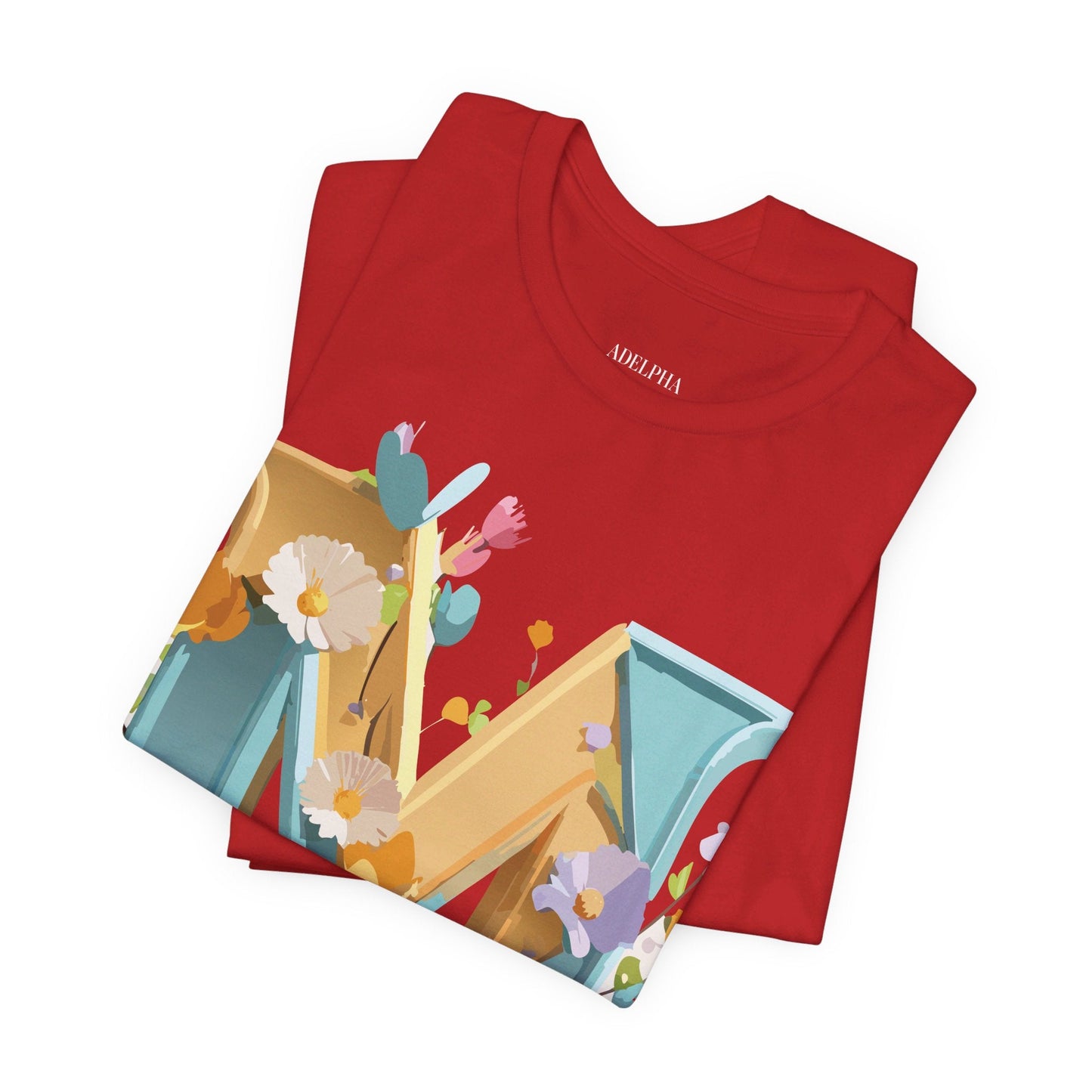 Letter M Shirt Unisex Graphic Tee From Adelpha Vintage Inspired Art Short Sleeve Jersey
