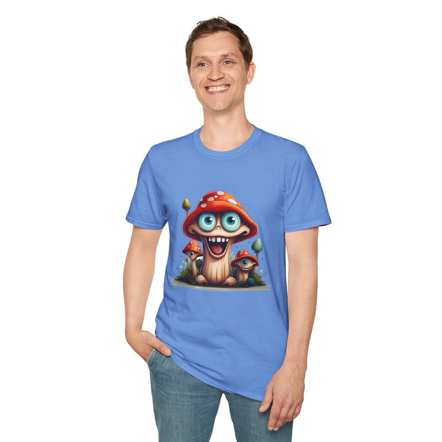 Mashroom Tee Shirt Unisex Funny Mushroom Design Softstyle Tee One Hundred Percent Ring Spun Cotton
